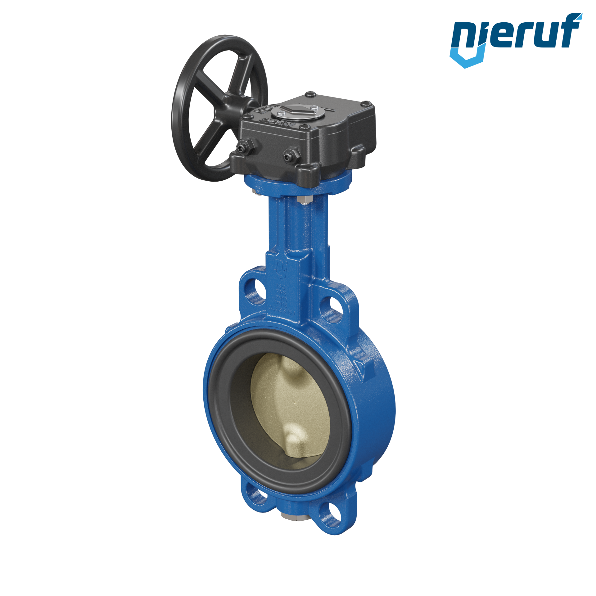 valvola a farfalla per l'acqua di mare DN 80 PN6-PN10-PN16 & ANSI150 AK15 volantino