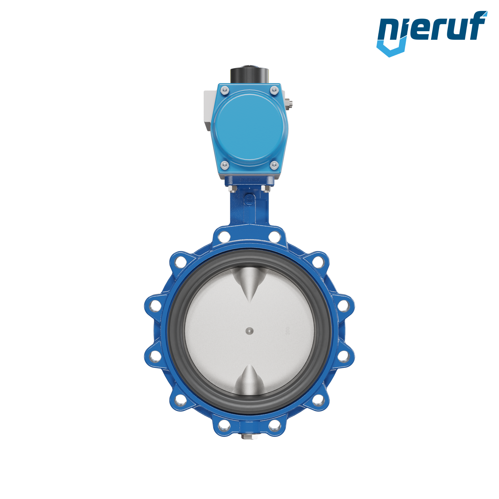valvola a farfalla DN 200 PN16 AK02 FPM attuatore pneumatico a doppio effetto