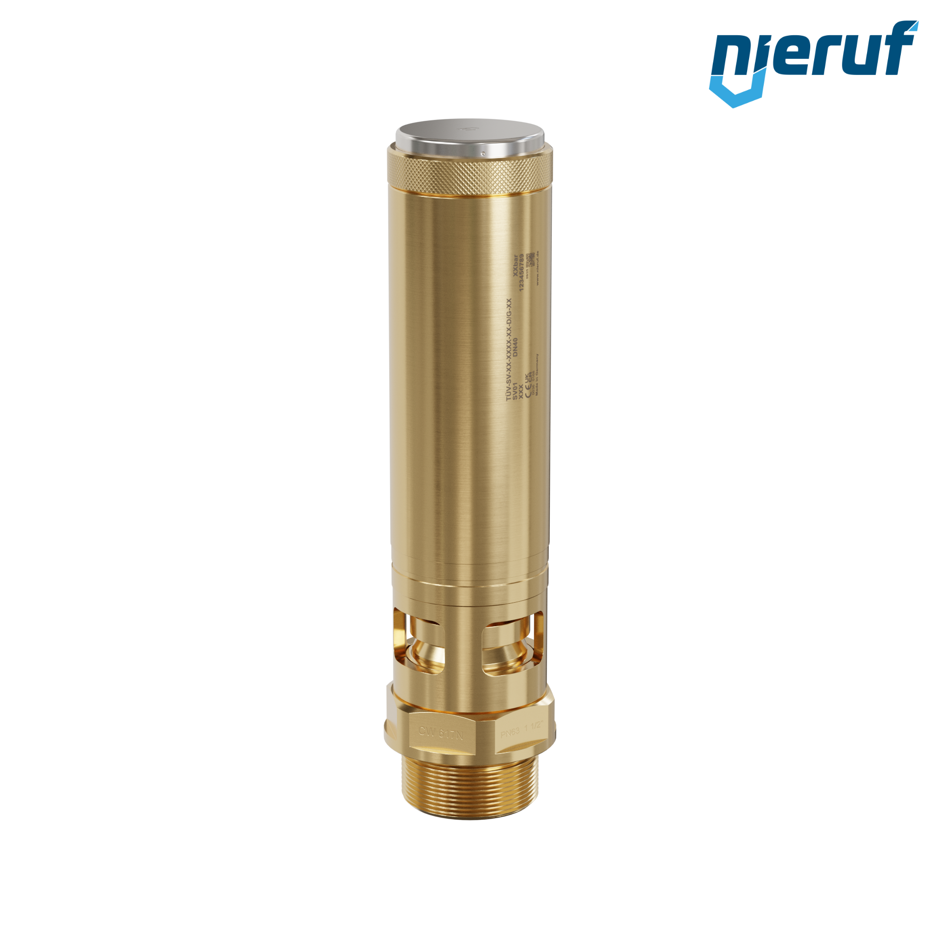 Sicherheitsventil 1 1/2" AG SV01 für Druckluft Messing