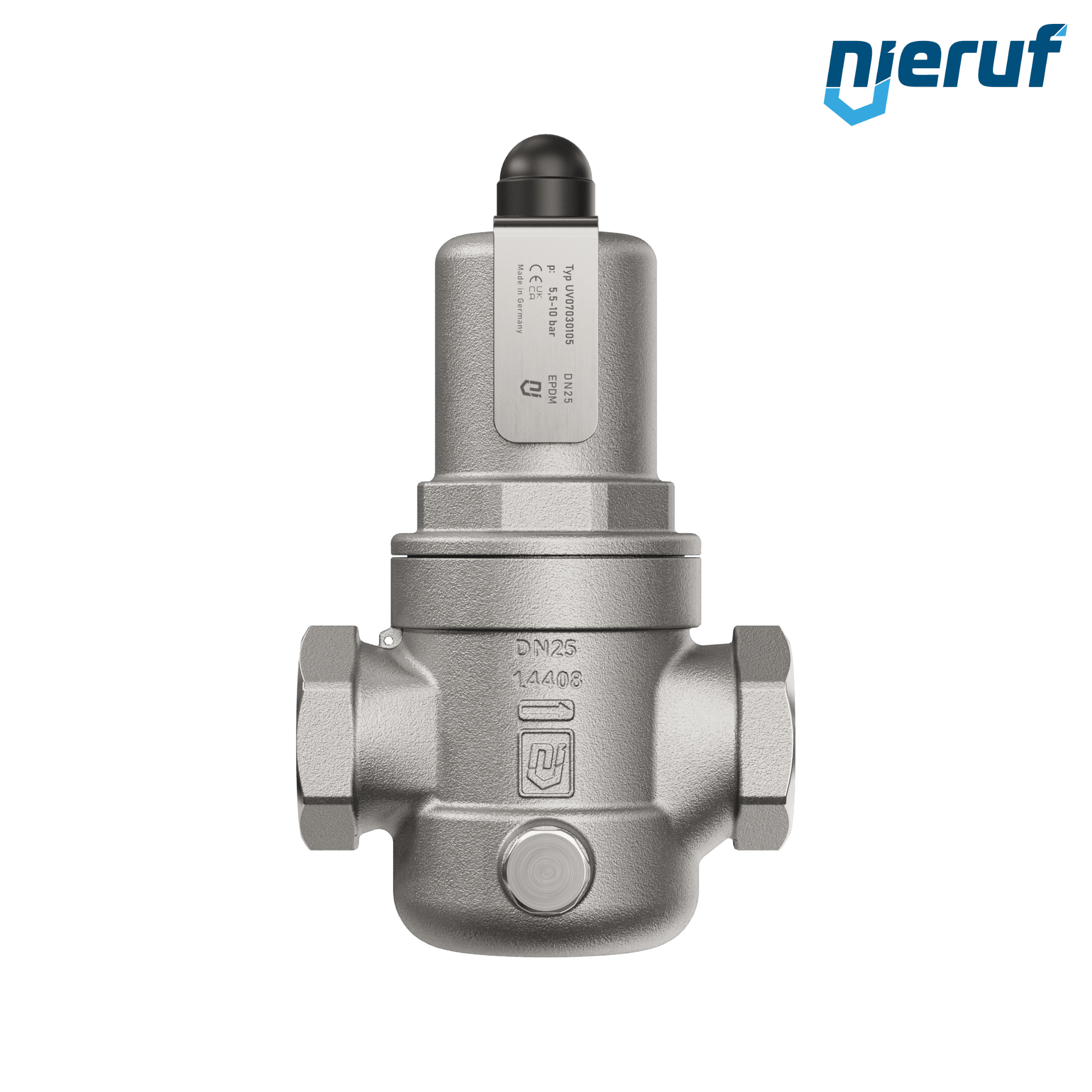 valvola di troppo pieno a pressione differenziale 1" pollici filettat. int UV07 acciaio inossidabile AISI 316L 5,5 - 10,0 bar