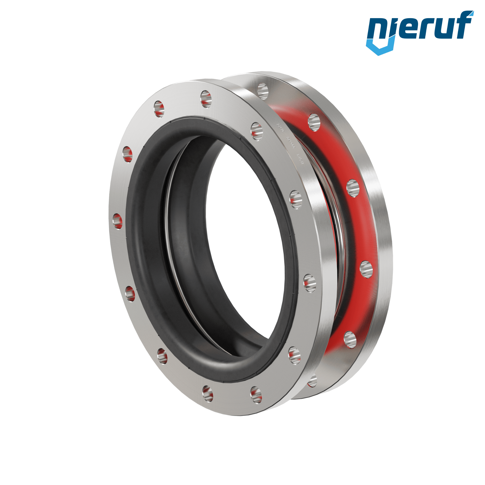 Compensatore o-ring di supporto per il vuoto DN300 versione KP04 flange in acciaio inox EPDM