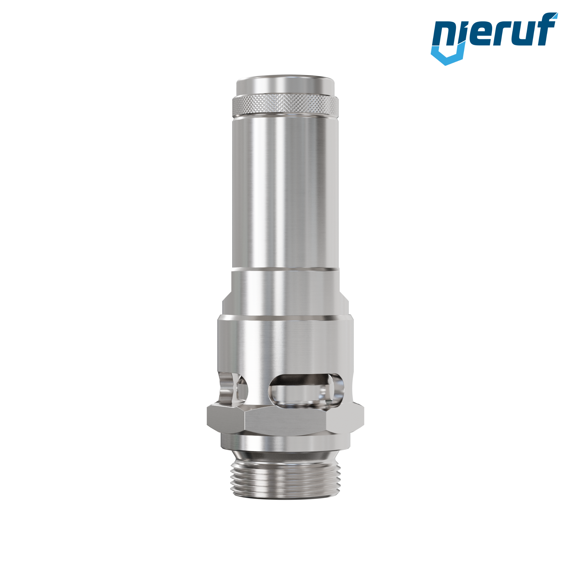 valvola di sicurezza 1" M SV02 per aria compressa PTFE acciaio inox taratura pressione 0,2 - 25,0 bar