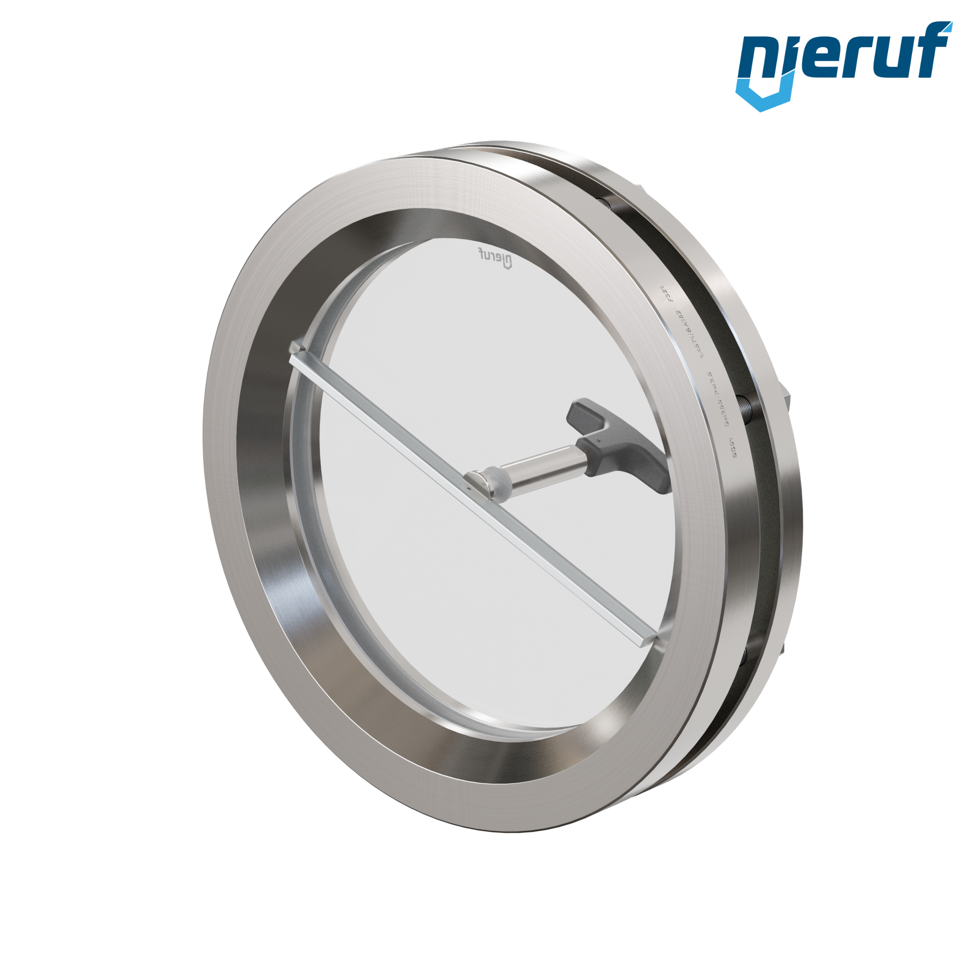 oblò di osservazione per serbatoi con tergicristallo in PTFE DN200 BS01 acciaio inossidabile 1.4571 PTFE vetro borosilicato 2,5bar
