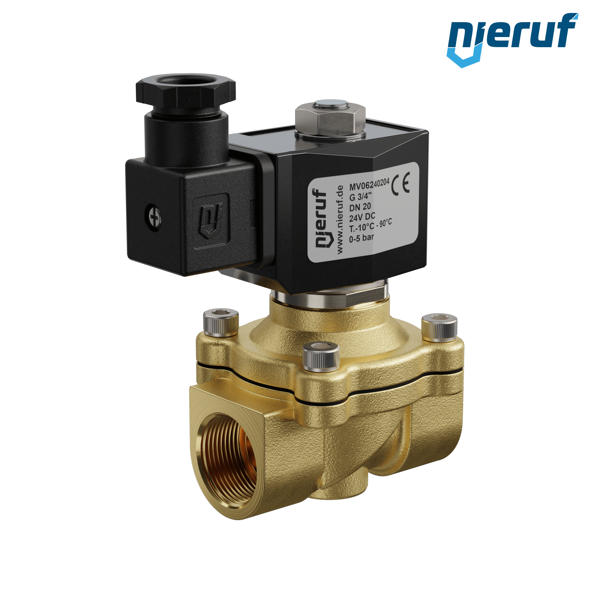 elettrovalvola per il vuoto G 3/4" pollici ottone MV06 NBR 24V DC