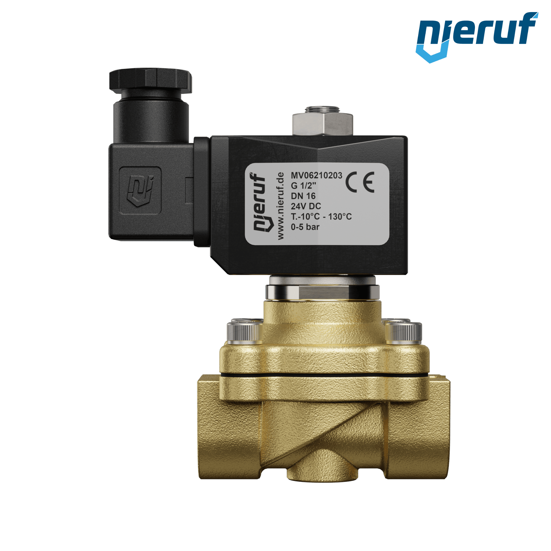 elettrovalvola per il vuoto G 1/2" pollici ottone MV06 EPDM 24V DC