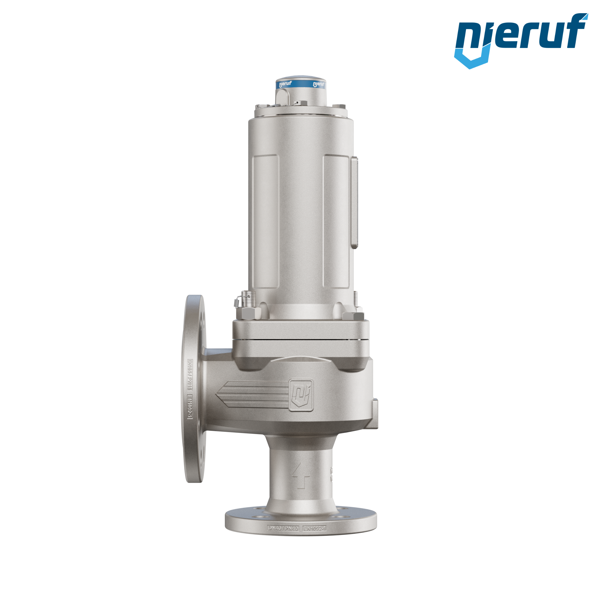 valvola di sicurezza flangiata a tenuta di gas DN40/DN65 SF07, acciaio, FFKM, senza dispositivo di sollevamento