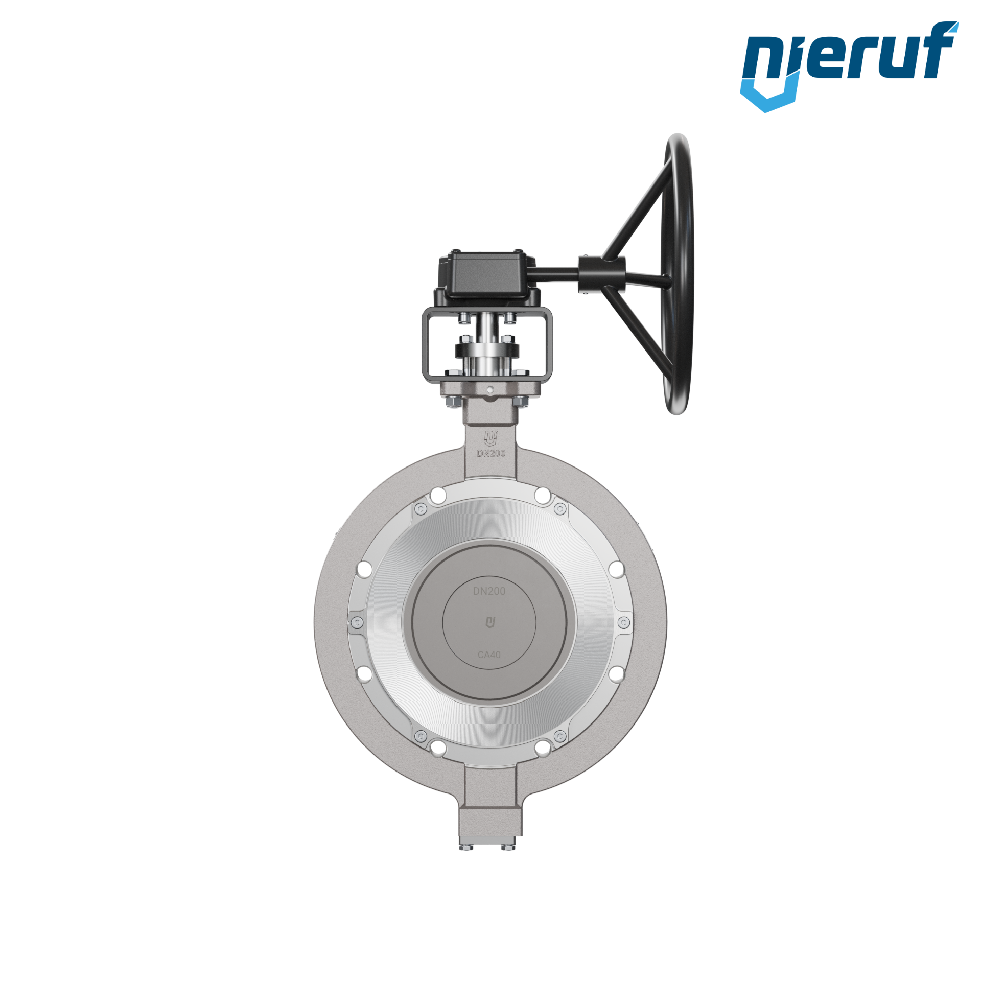 valvola a farfalla triplo eccentrico acciaio inox AK14 DN 200 PN10 volantino