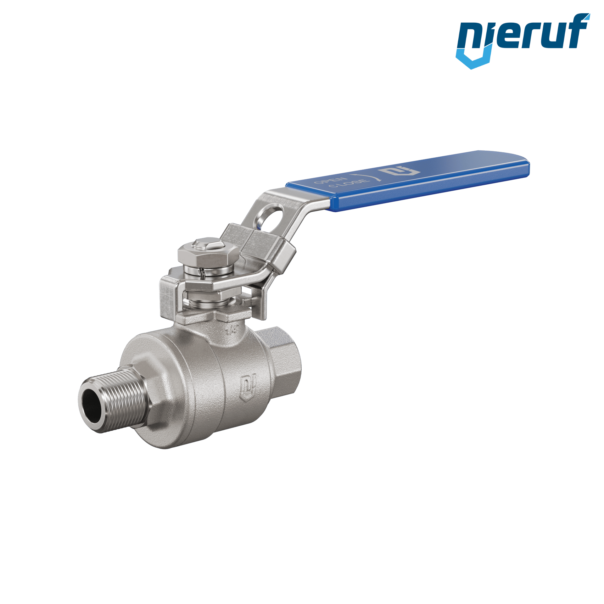 robinet à boisseau sphérique à brides en acier inoxydable DN8 - 1/4" pouce femelle/externe GK19