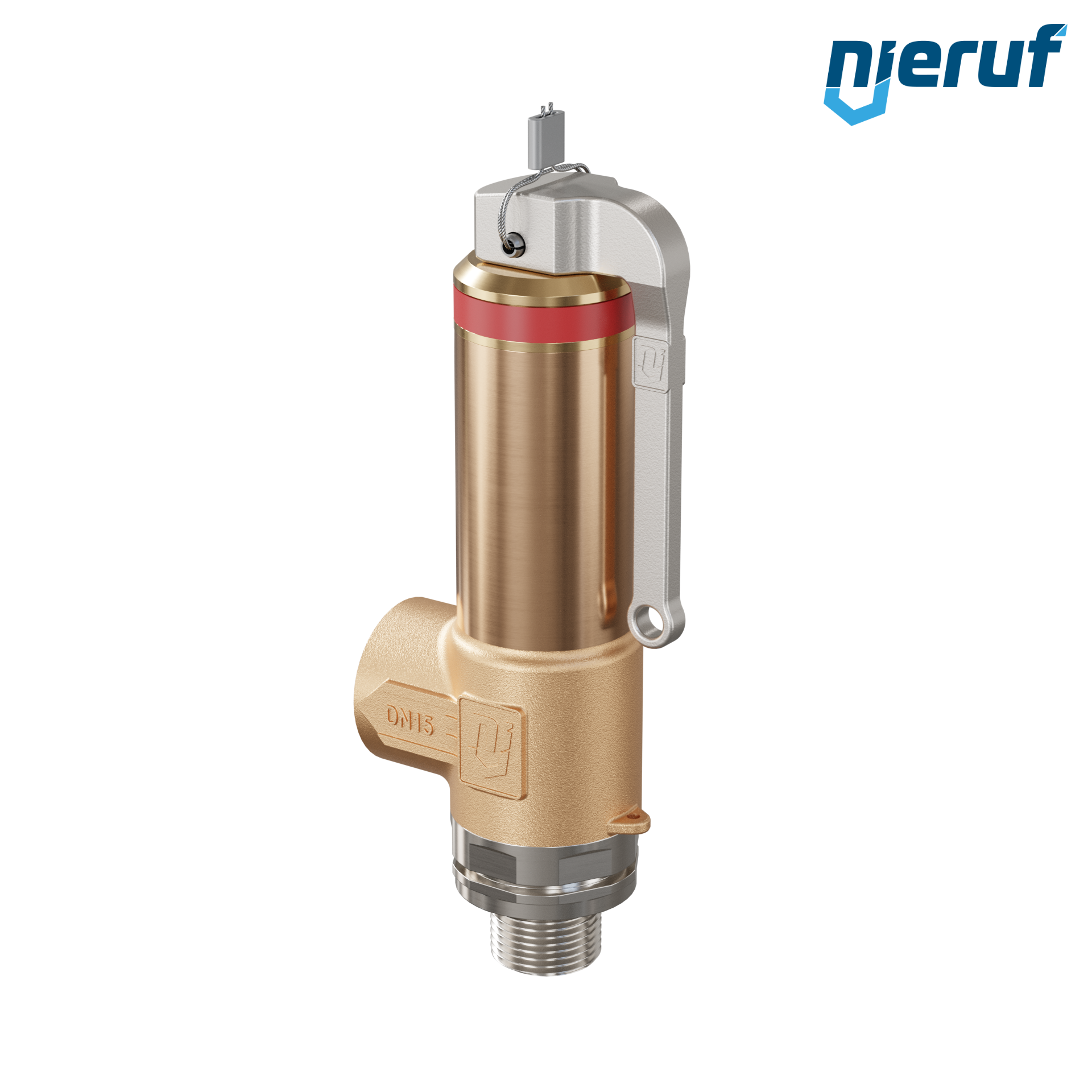 Kriogeniczny zawór bezpieczeństwa Dźwignia DN8 3/8" GZ x 1/2" GW SV18, stal nierdzewna & brąz PTFE