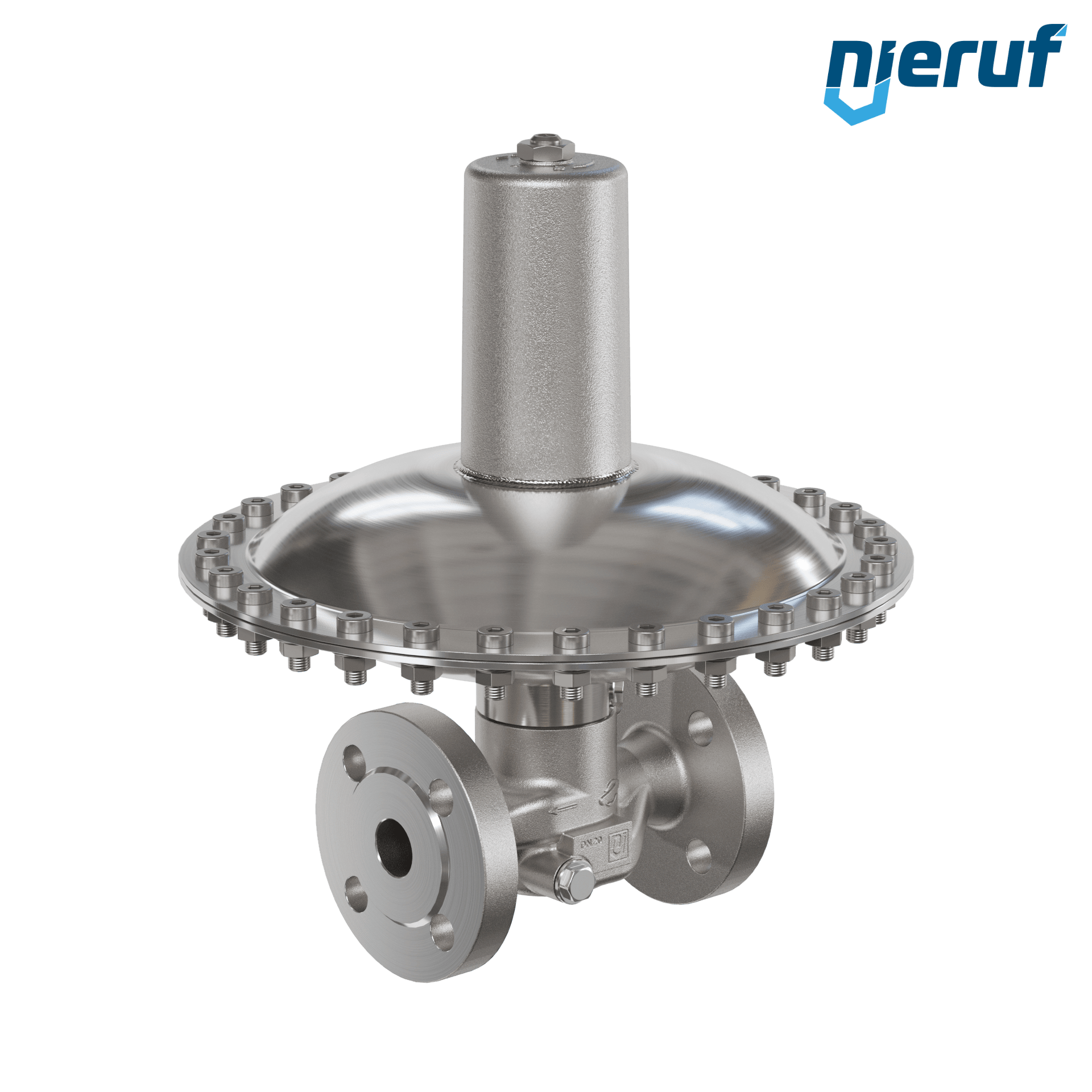 Millibar-Überströmventil Flansch DN20 UV18 Edelstahl EPDM / PTFE 50 - 500 mbar