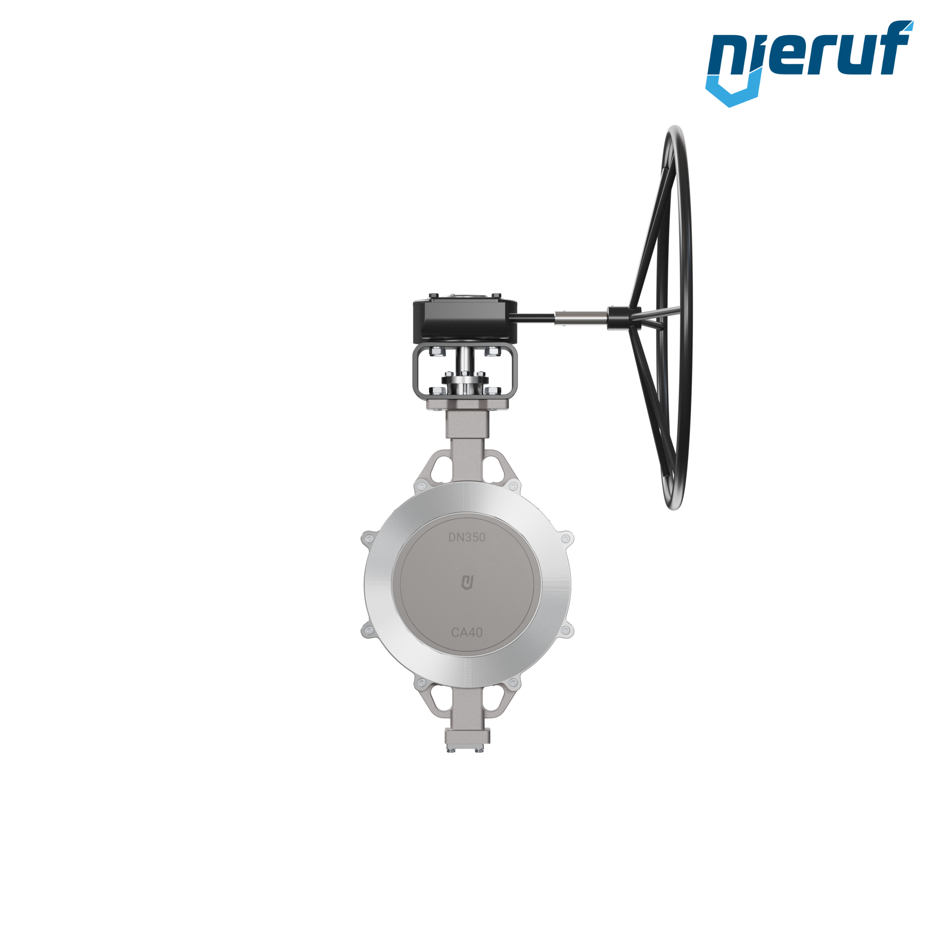 valvola a farfalla triplo eccentrico acciaio inox AK13 DN 350 PN10-40 ANSI150 volantino