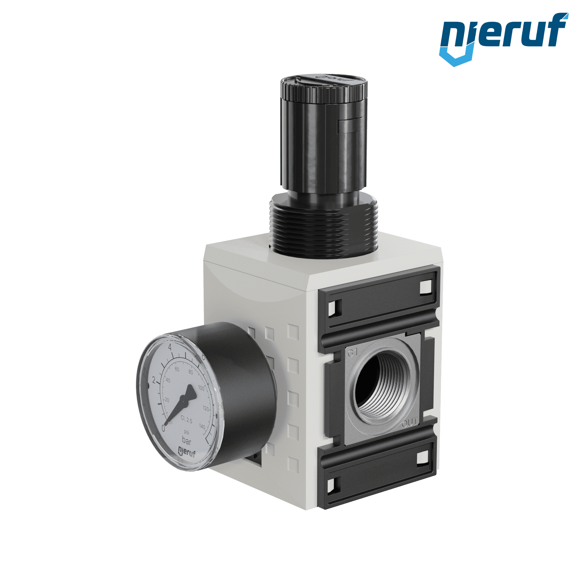 Regulator ciśnienia 1" cal MD03 gwint wewnętrzny Poliamid NBR 0.5 - 8.0 bar