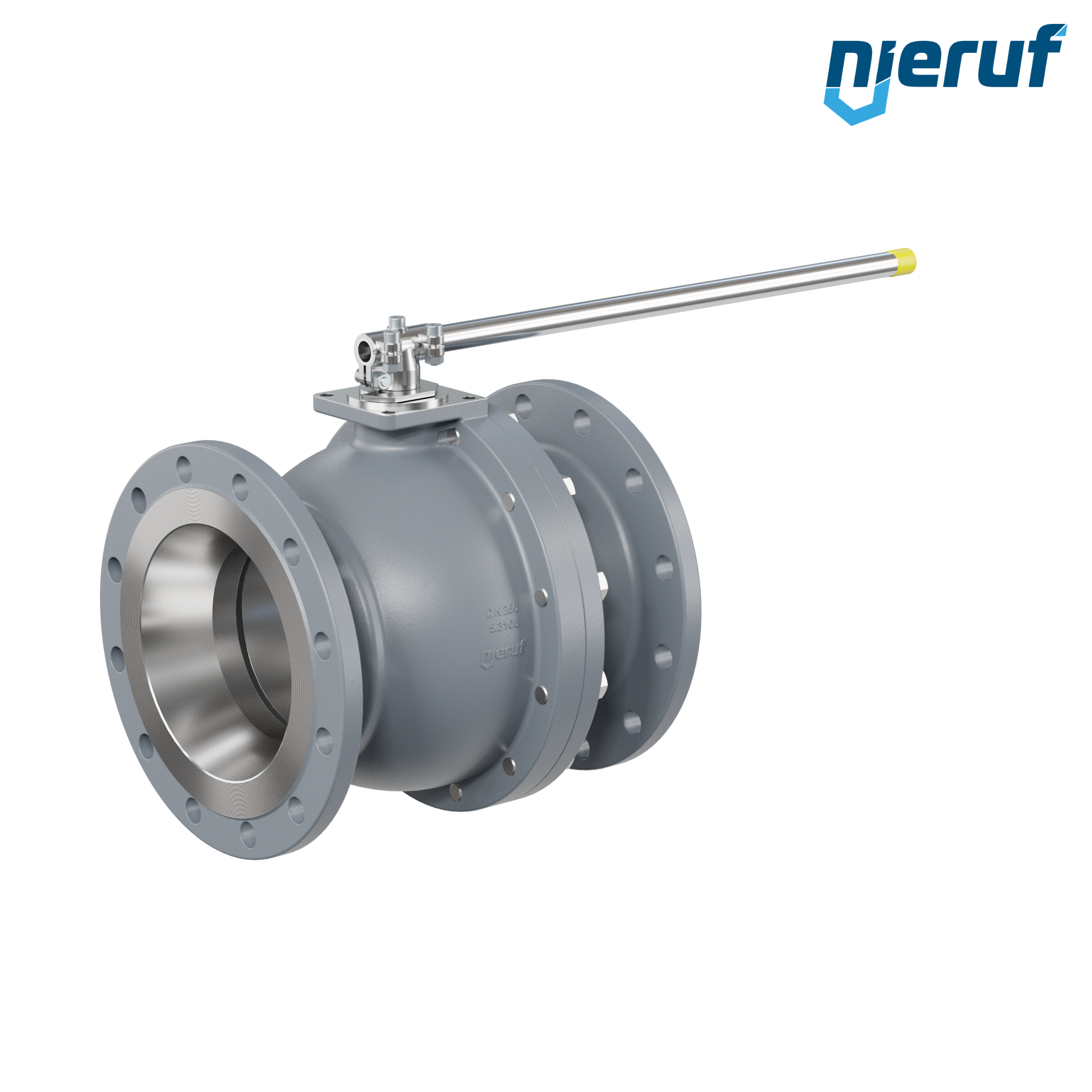 valvola a sfera flangiata DN250 FK01 ghisa sferoidale GJS 400-18 sfera in acciaio cromato DVGW gas