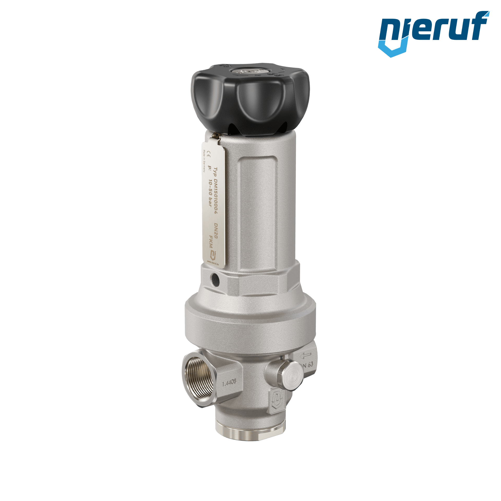 regolatore di pressione di precisione 3/4" pollici DM15 acciaio inossidabile FKM 10.0 - 50.0 bar