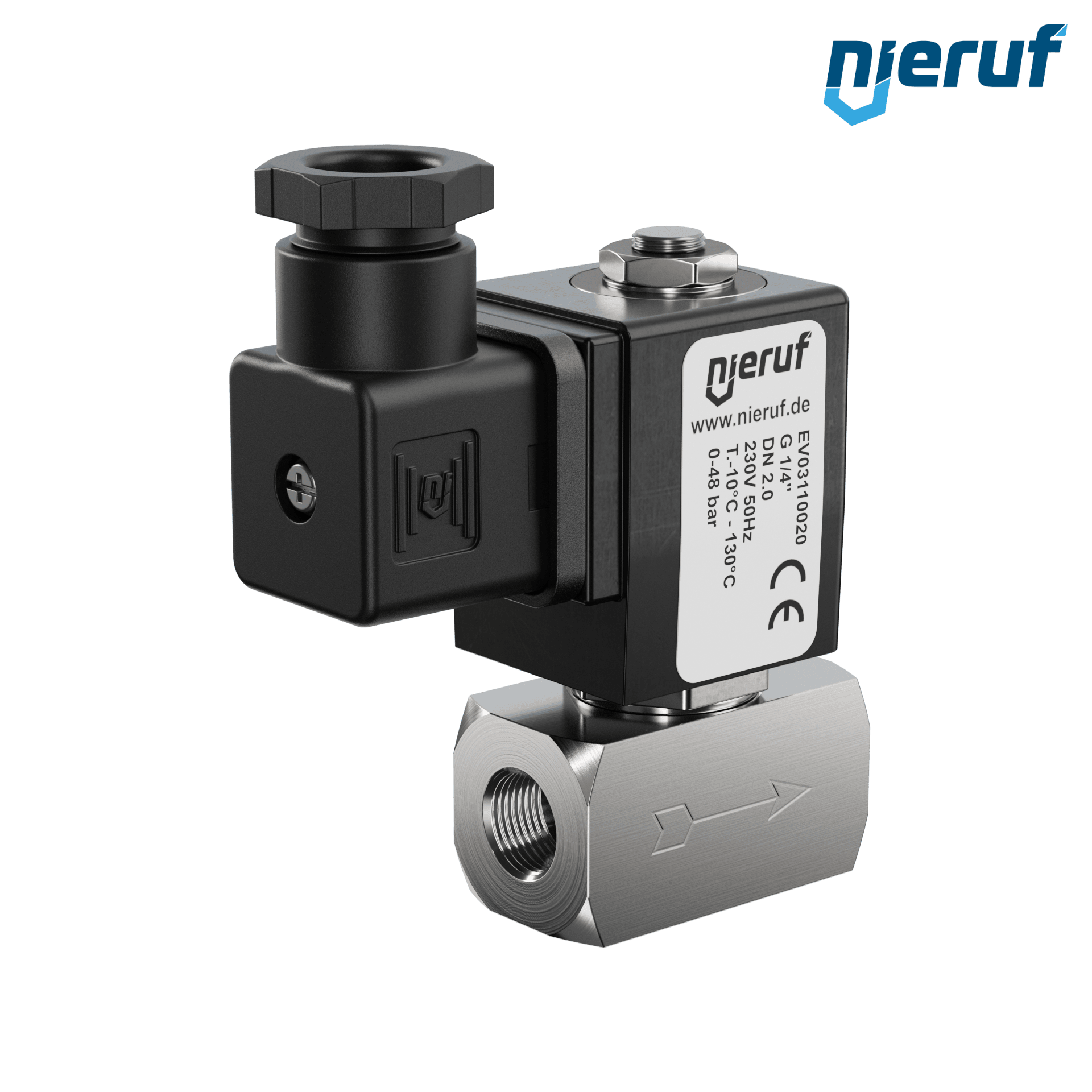 elettrovalvola DN 2,0 acciaio inossidabile EV03 EPDM 230V 50Hz