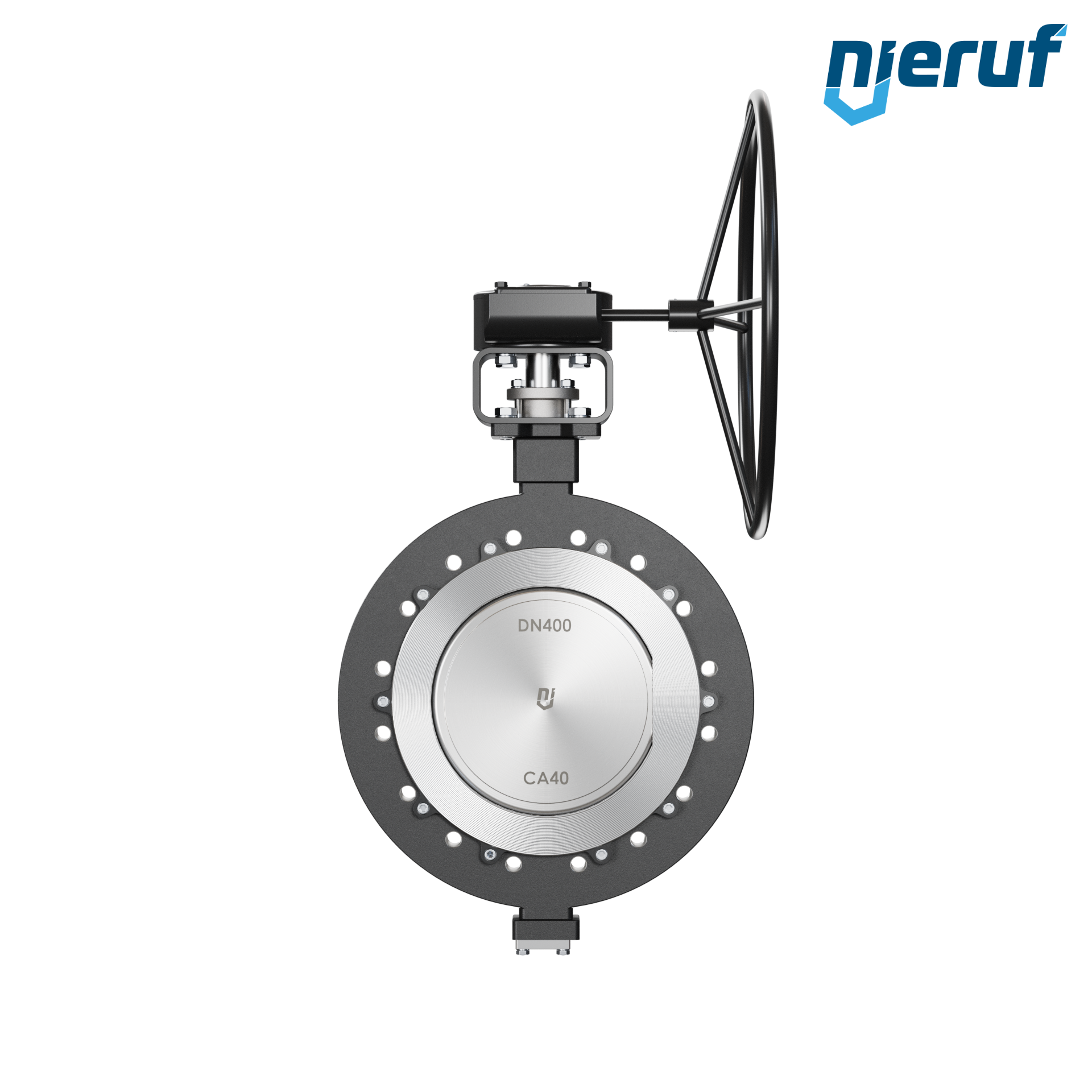 Double offset butterfly-valve AK12 DN 400 PN16 worm gear