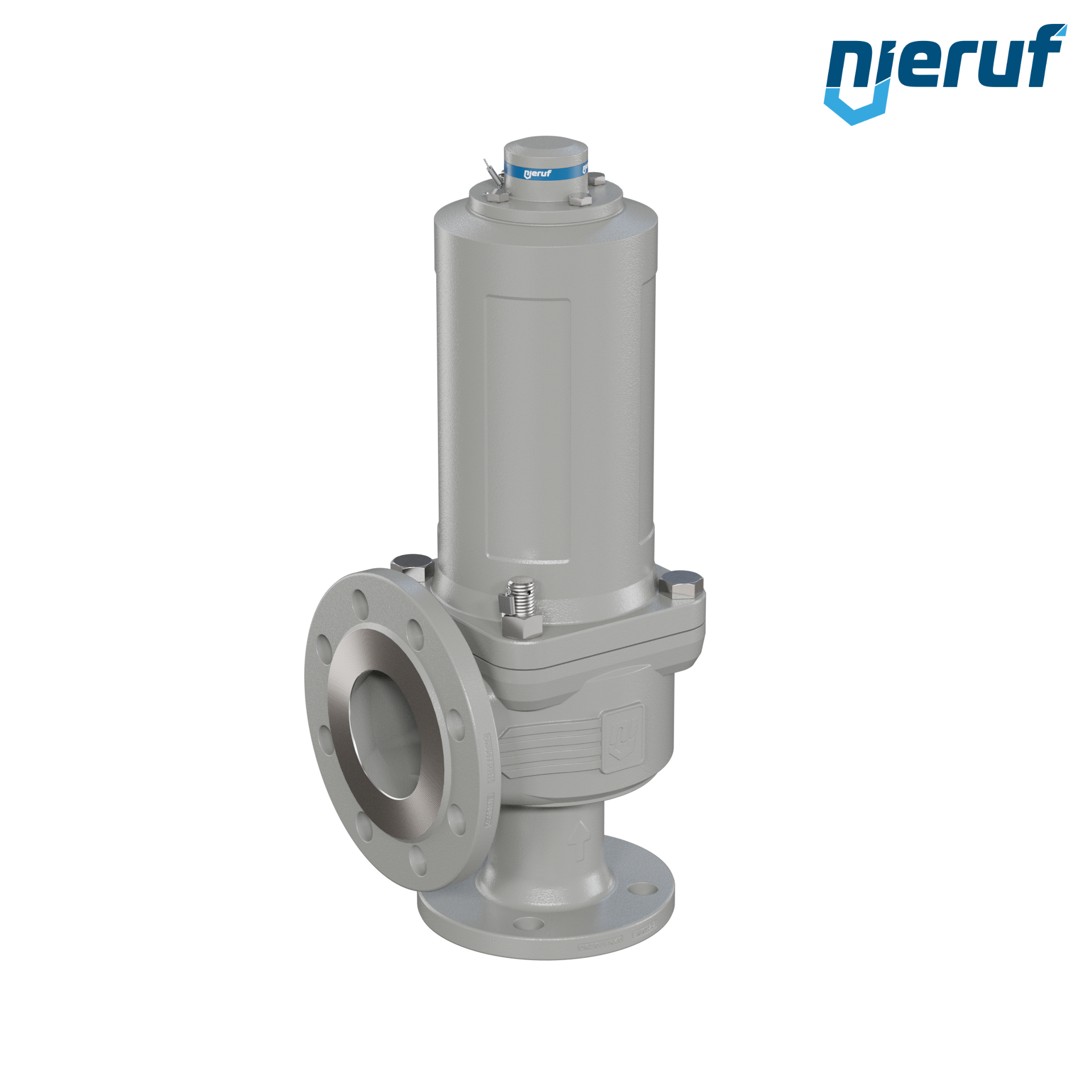 valvola di sicurezza flangiata DN50/DN80 SF06, cappello della molla a tenuta di gas (antigas) PTFE, senza dispositivo di sollevamento