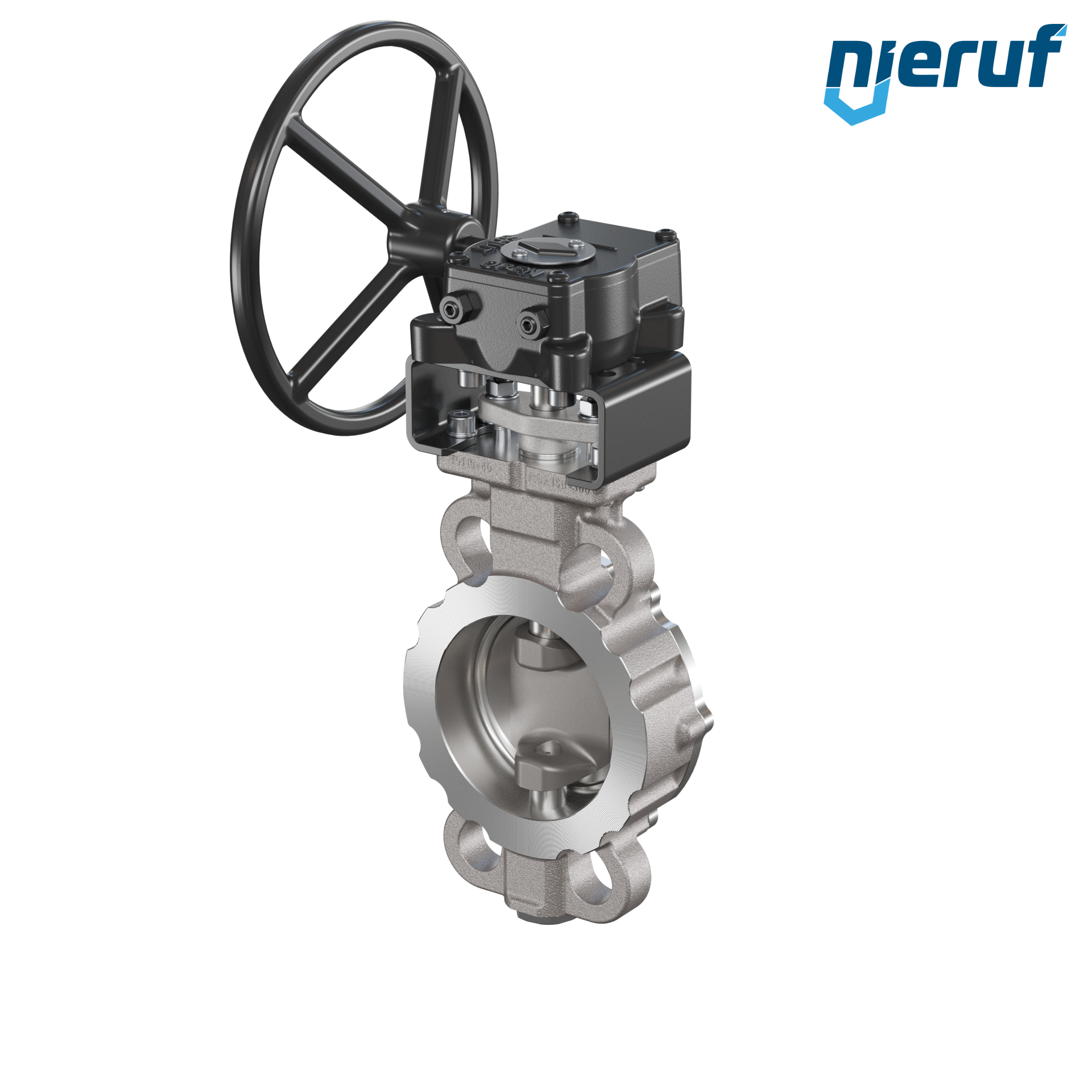 valvola a farfalla triplo eccentrico acciaio inox AK13 DN 80 PN10-40 ANSI150-300 volantino