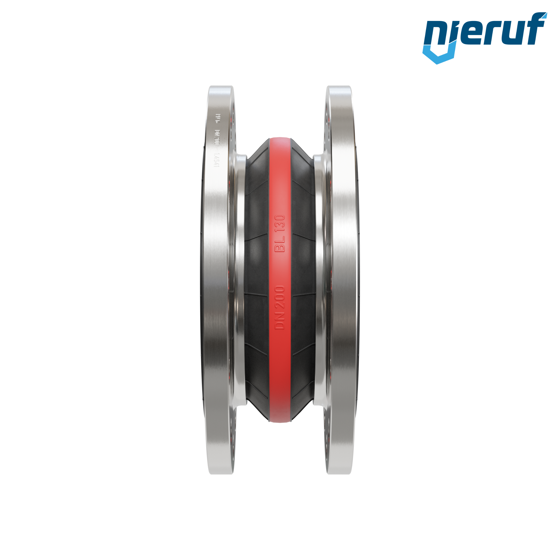 Compensatore in gomma per acqua potabile DN200 PN16 tipo KP04 flange in acciaio inox EPDM