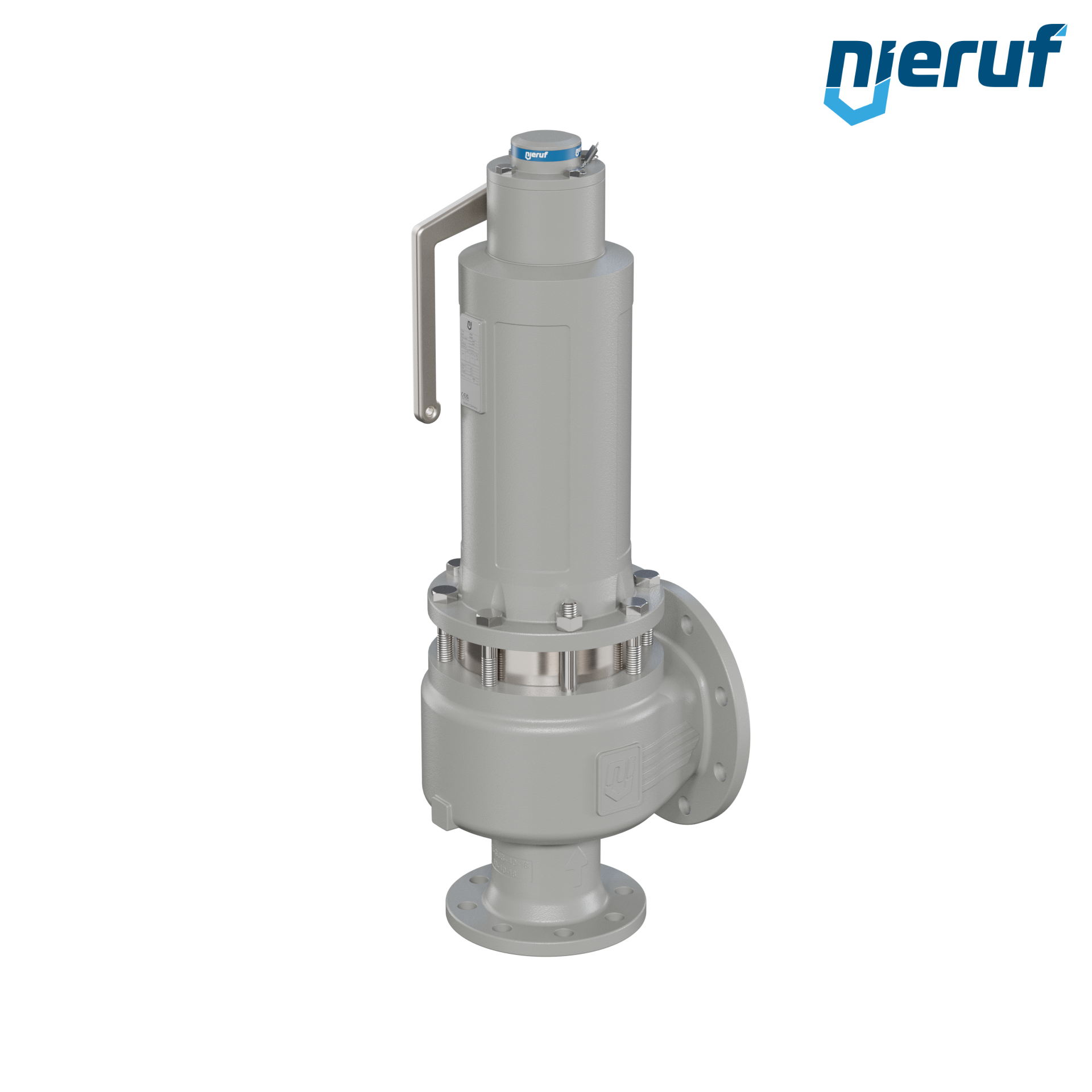 valvola di sicurezza flangiata DN80/DN125 SF06, cappello della molla a tenuta di gas (antigas) & manicotto di tenuta in acciaio inossidabile PTFE, dispositivo di sollevamento con leva