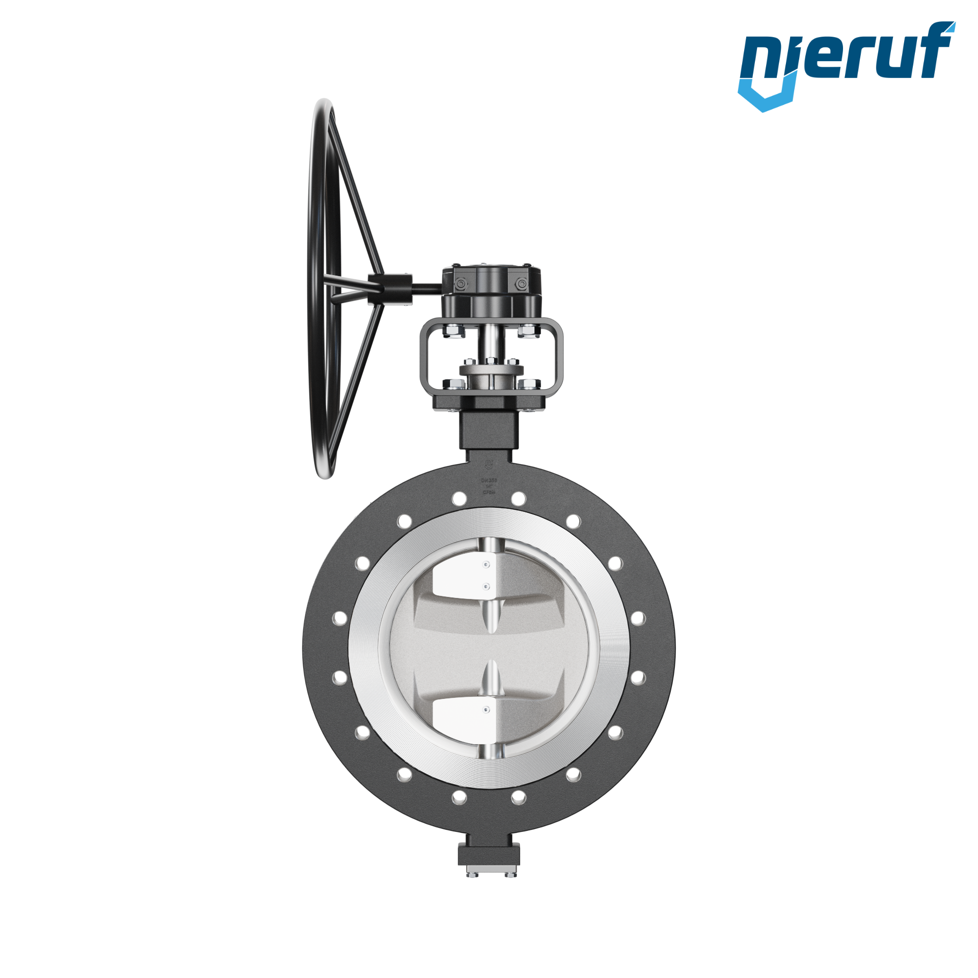 Double offset butterfly-valve AK12 DN 350 PN16 worm gear