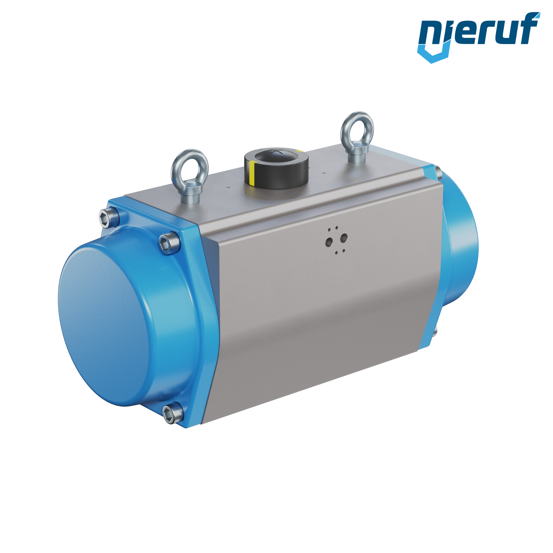 attuatore pneumatico AN02 a singolo effetto, apertura a molla versione per alta temperatura GS-210 90° con 12 molle