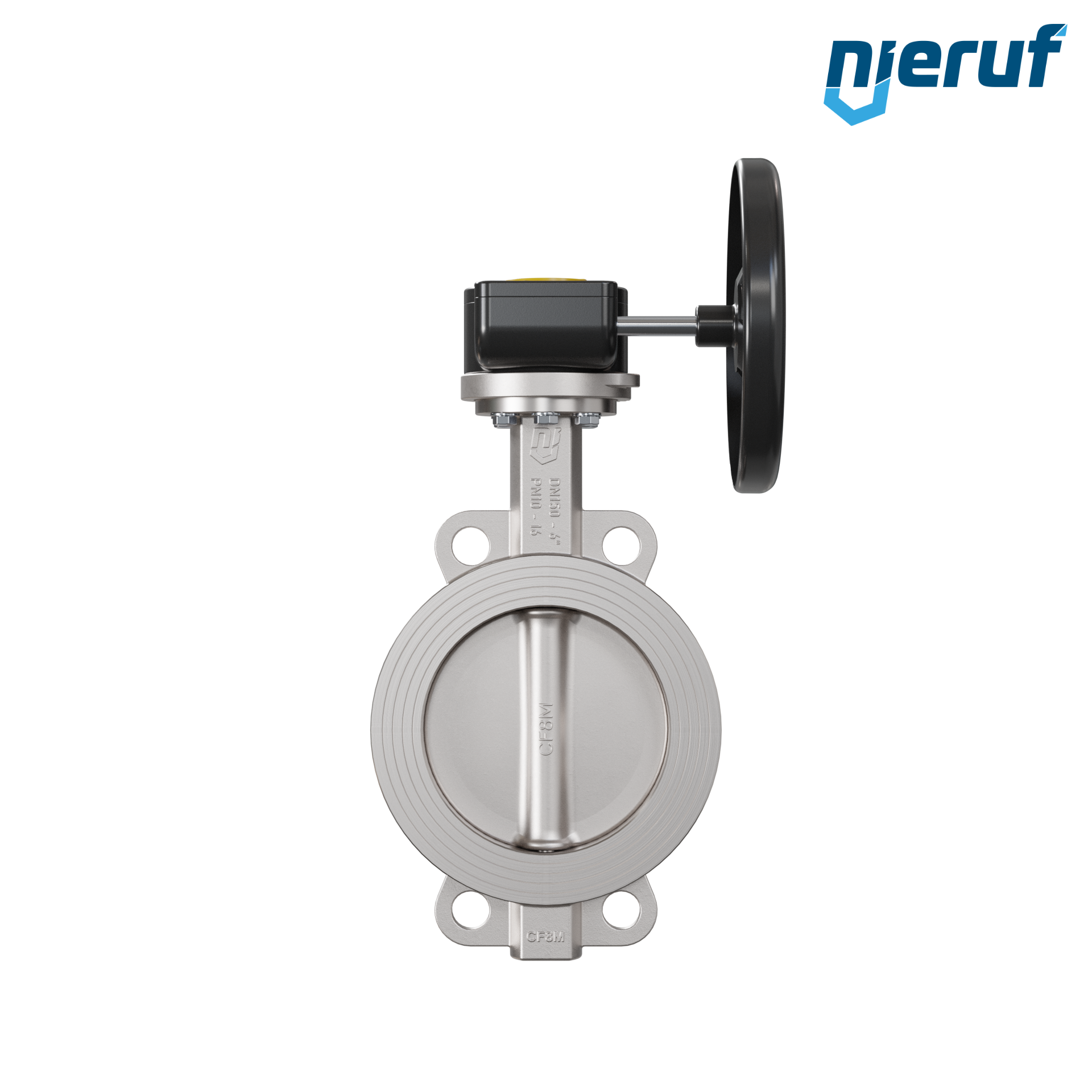 valvola a farfalla in acciaio inossidabile DN 150 PN16 AK08 metallo volantino