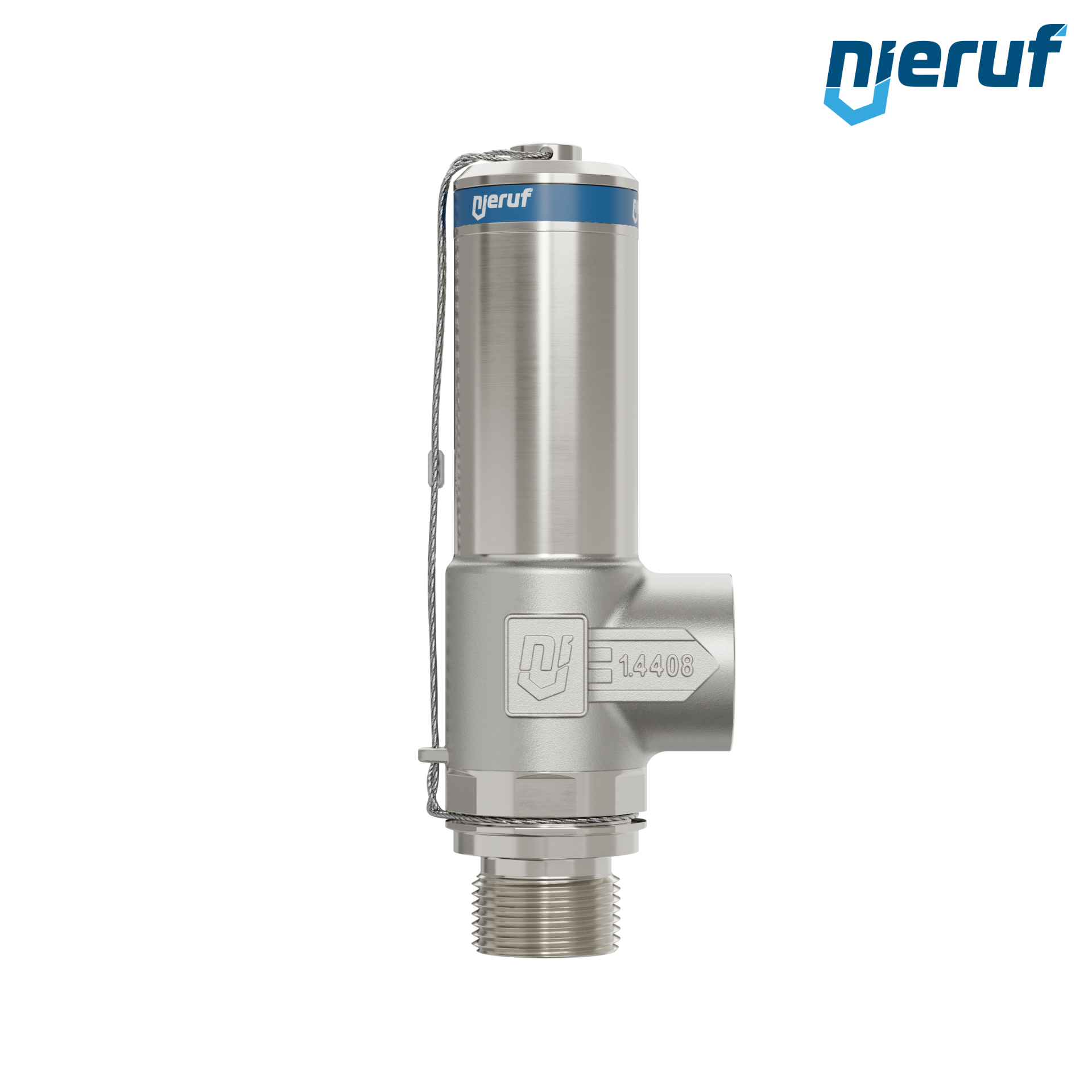 valvola di sicurezza criogenica DN10 1/2" M x 1/2" F SV14, acciaio inox PTFE