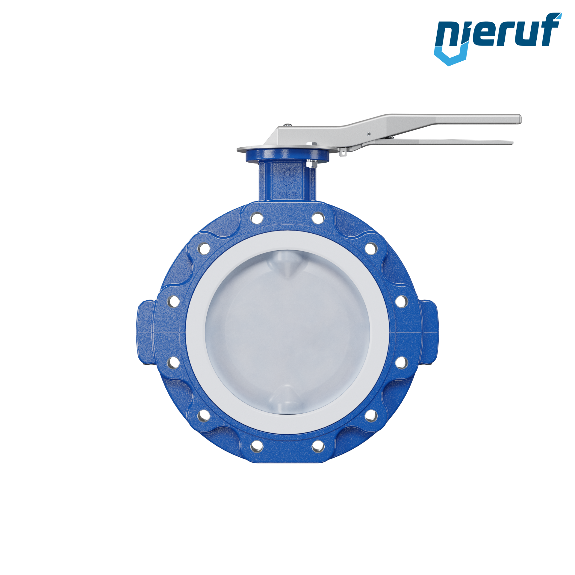 valvola a farfalla PFA PTFE AK10 DN250 PN10 leva inserto in FKM