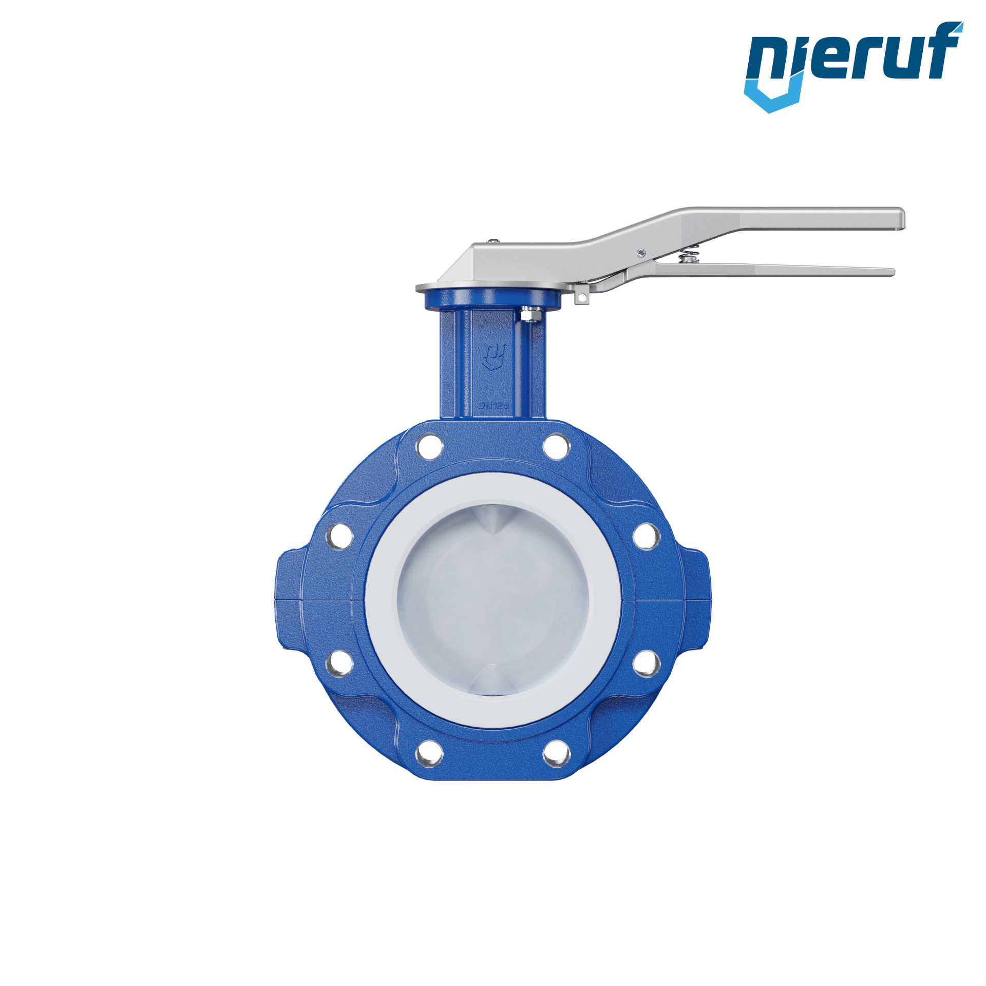 valvola a farfalla PFA PTFE AK10 DN125 ANSI150 leva inserto in FKM