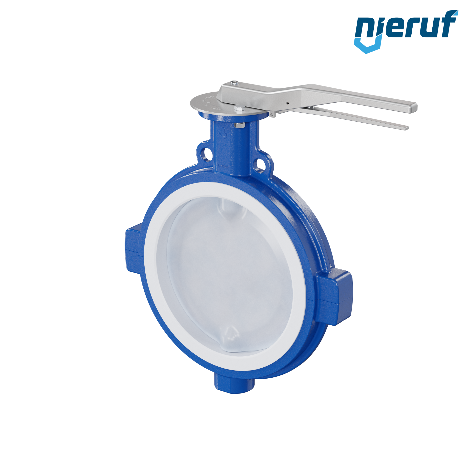 valvola a farfalla PFA PTFE AK09 DN300 ANSI150 leva inserto in FKM