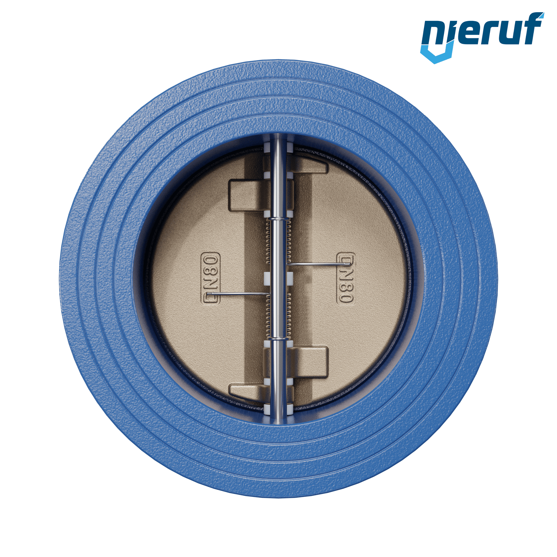 valvola di ritegno a doppio battente DN80 DR04 GGG40 FKM