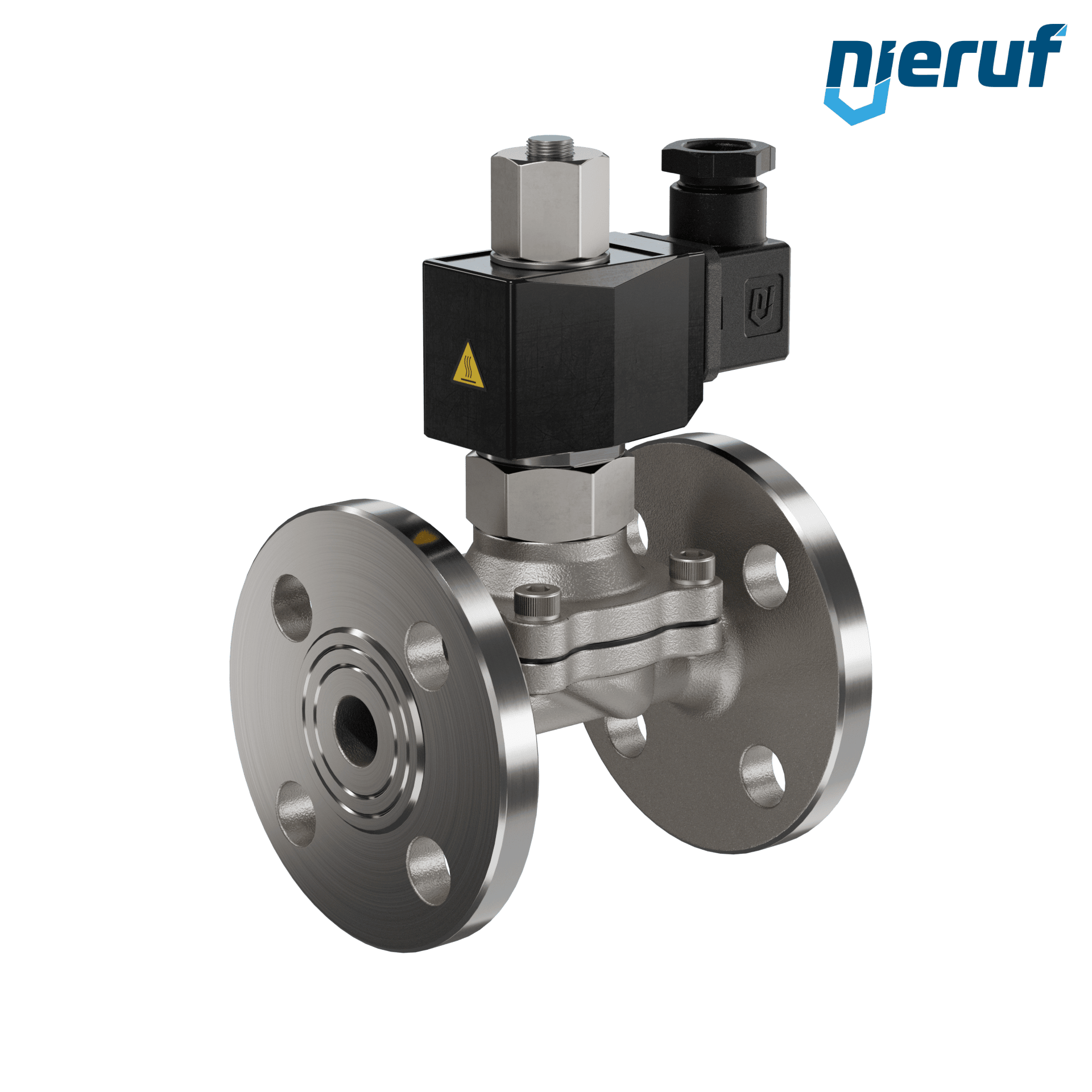 flangia elettrovalvola DN15 acciaio inossidabile FV01 FKM 24V DC NO
