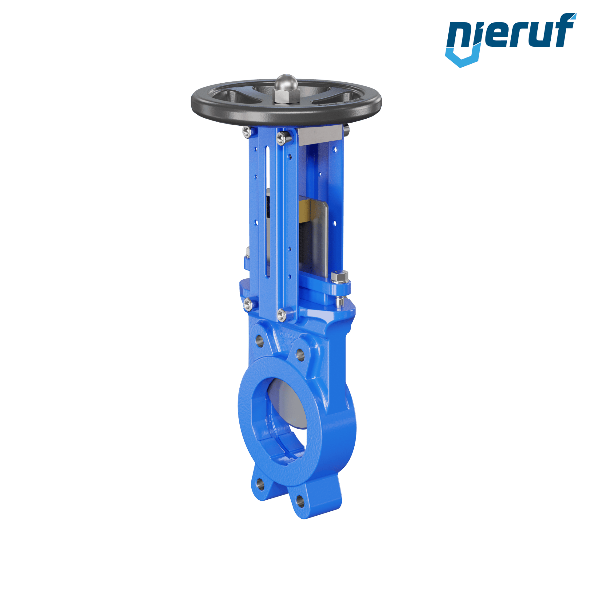 valvola a ghigliottina DN 100 SR01 NBR manovella / volante