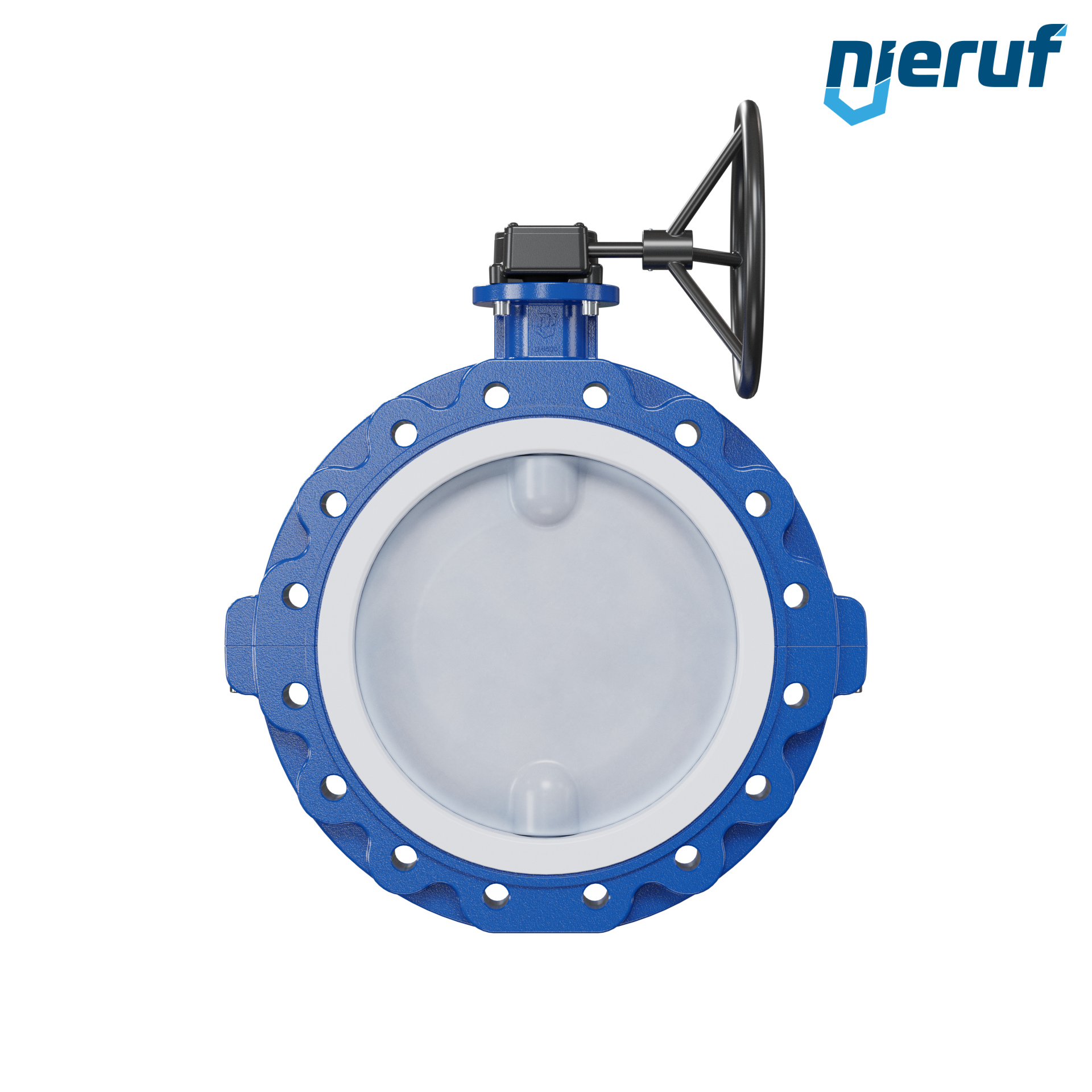 valvola a farfalla PFA PTFE AK09 DN400 PN10 volantino manuale inserto in FKM