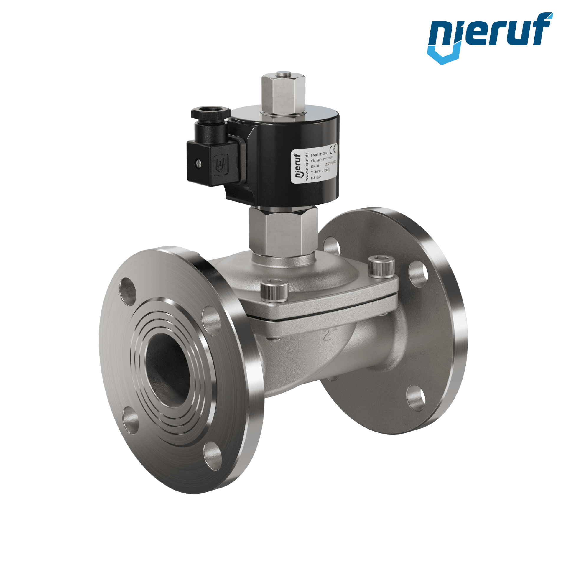 flangia elettrovalvola DN50 acciaio inossidabile FV01 EPDM 230V 50Hz NO