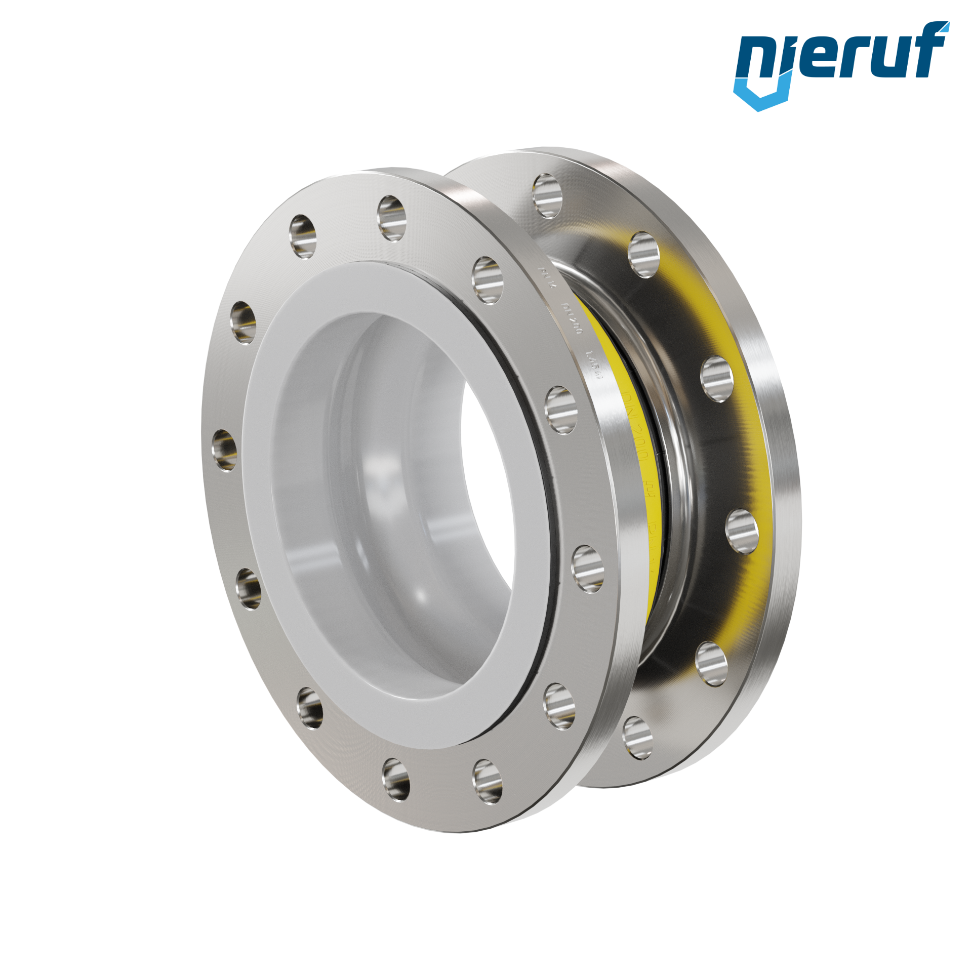 Compensatore rivestimento in PTFE DN200 PN16 versione KP04 flange in acciaio inox NBR