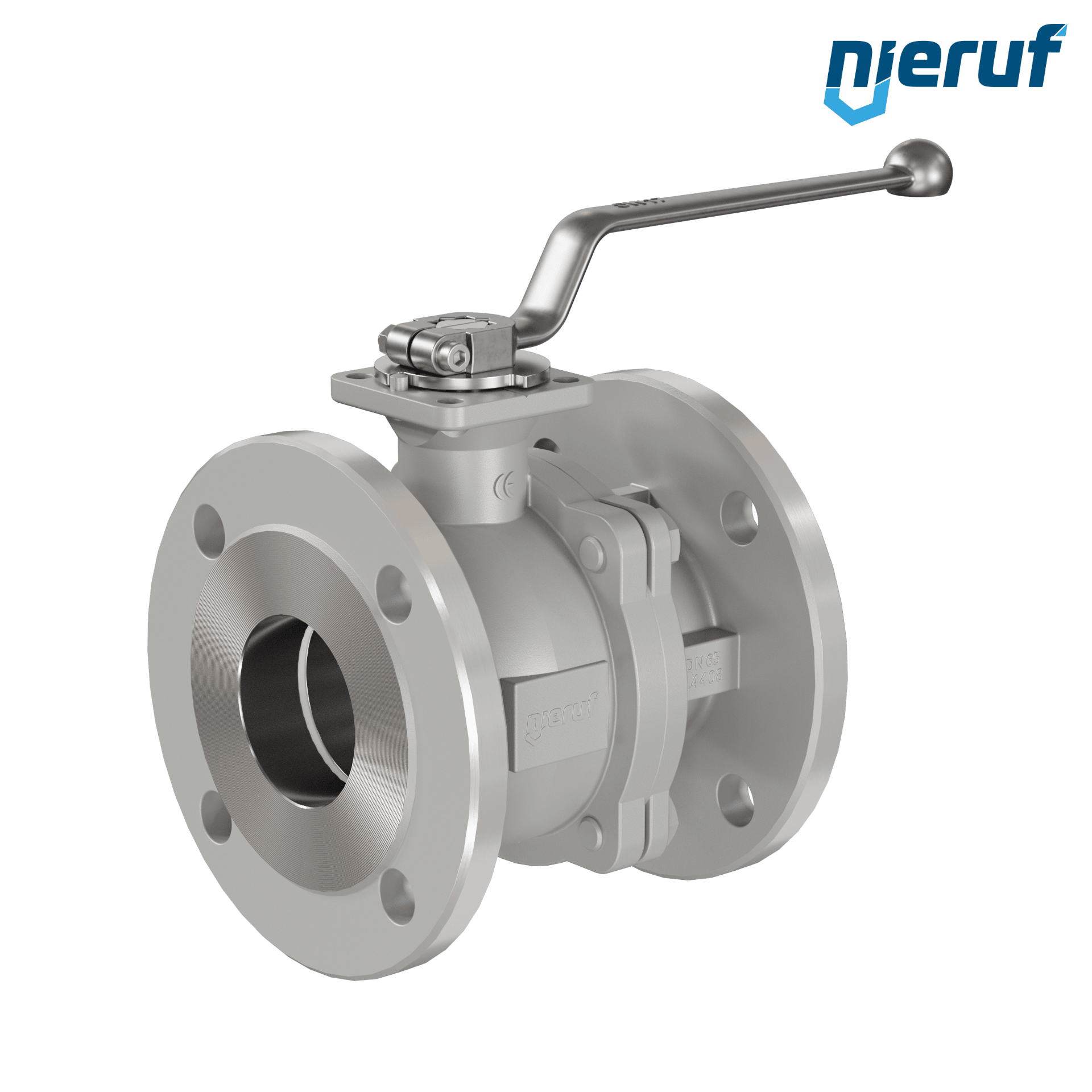valvola a sfera flangiata per alte temperature FK12 DN65 Antimonio-Carbone guarnizione