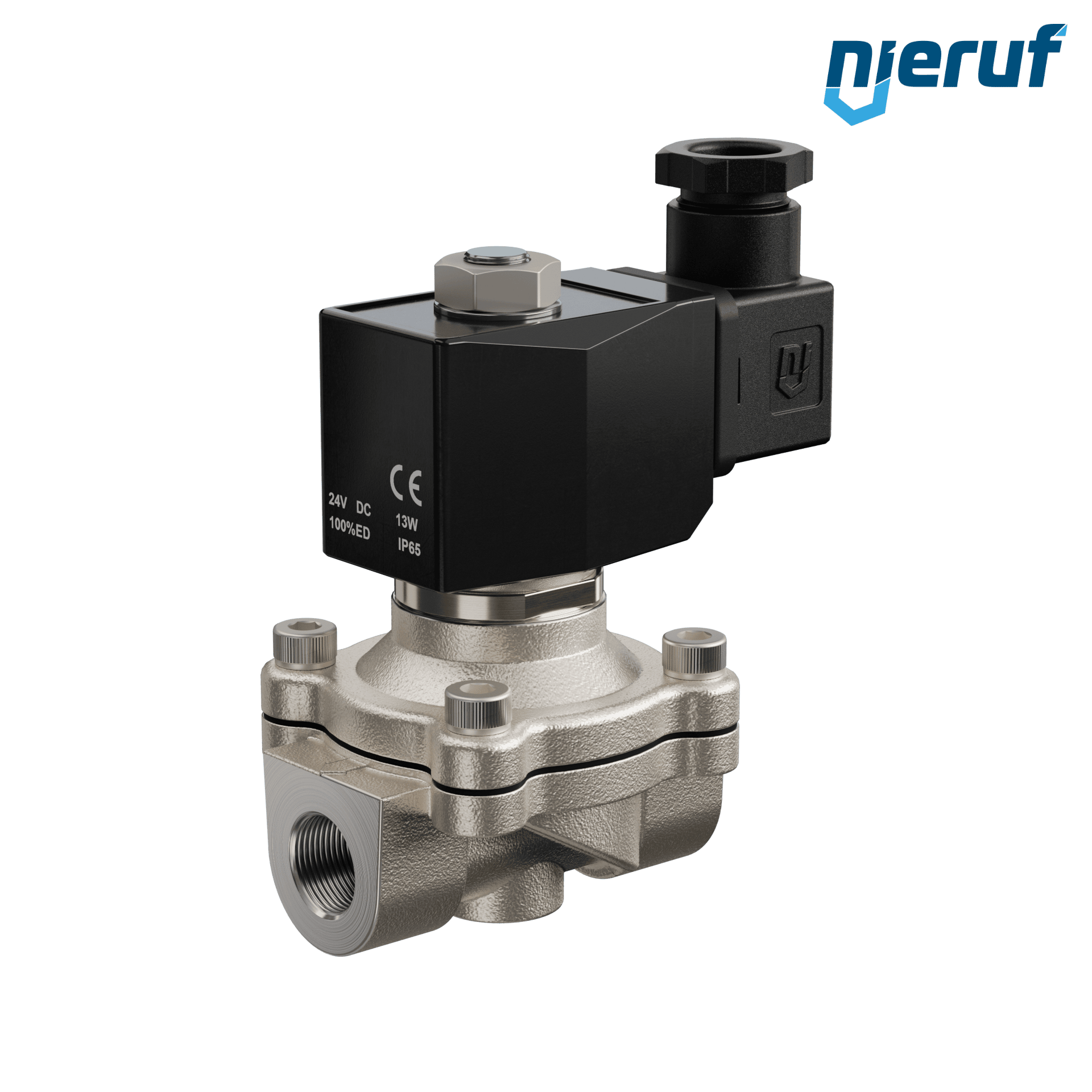 elettrovalvola per il vuoto G 3/8" pollici acciaio inossidabile EV06 NBR 24V DC