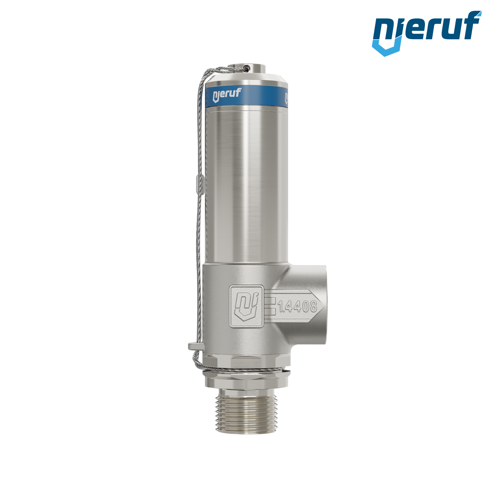 valvola di sicurezza criogenica DN8 3/8" M x 3/8" F SV14, acciaio inox PTFE