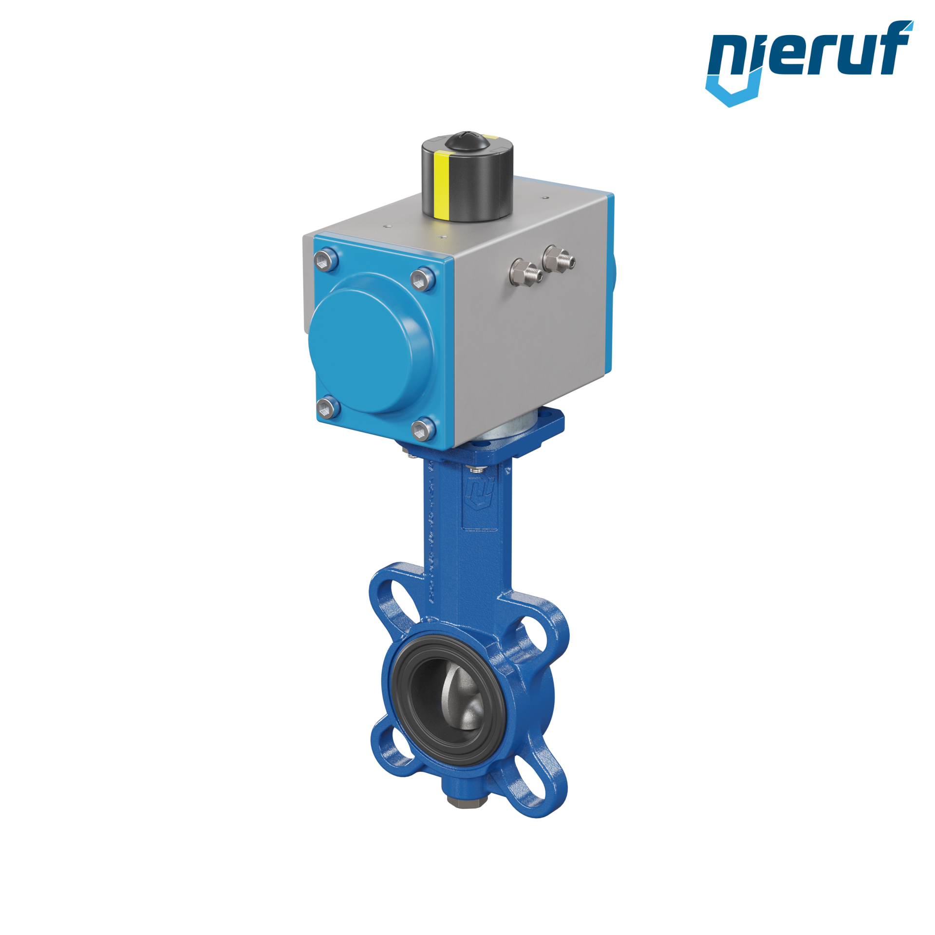 Butterfly valve DN 32 AK01 FPM pneumatic actuator single acting normally open