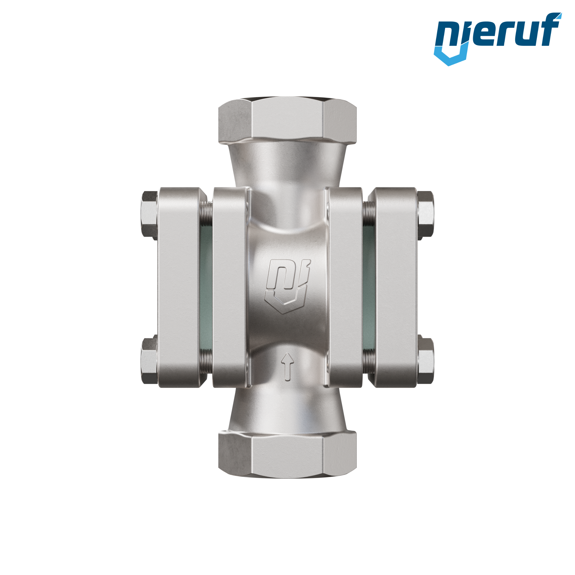 spia visiva / indicatore di flusso G 2" pollici acciaio inossidabile vetro borosilicato versione con disco