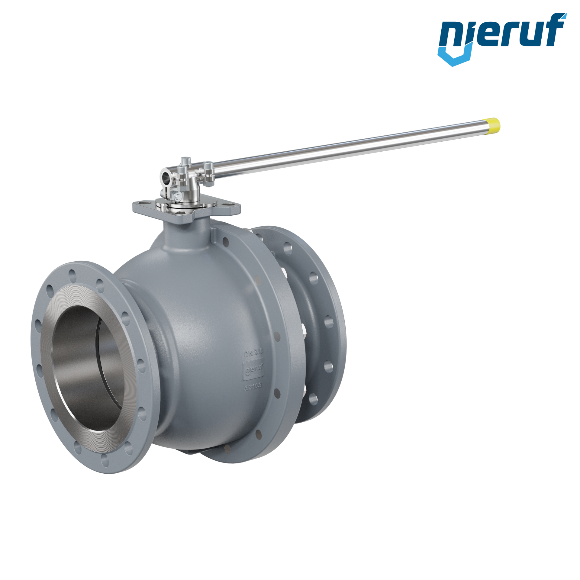 valvola a sfera flangiata DN200 FK01 ghisa sferoidale GJS 400-18 sfera in acciaio cromato DVGW gas