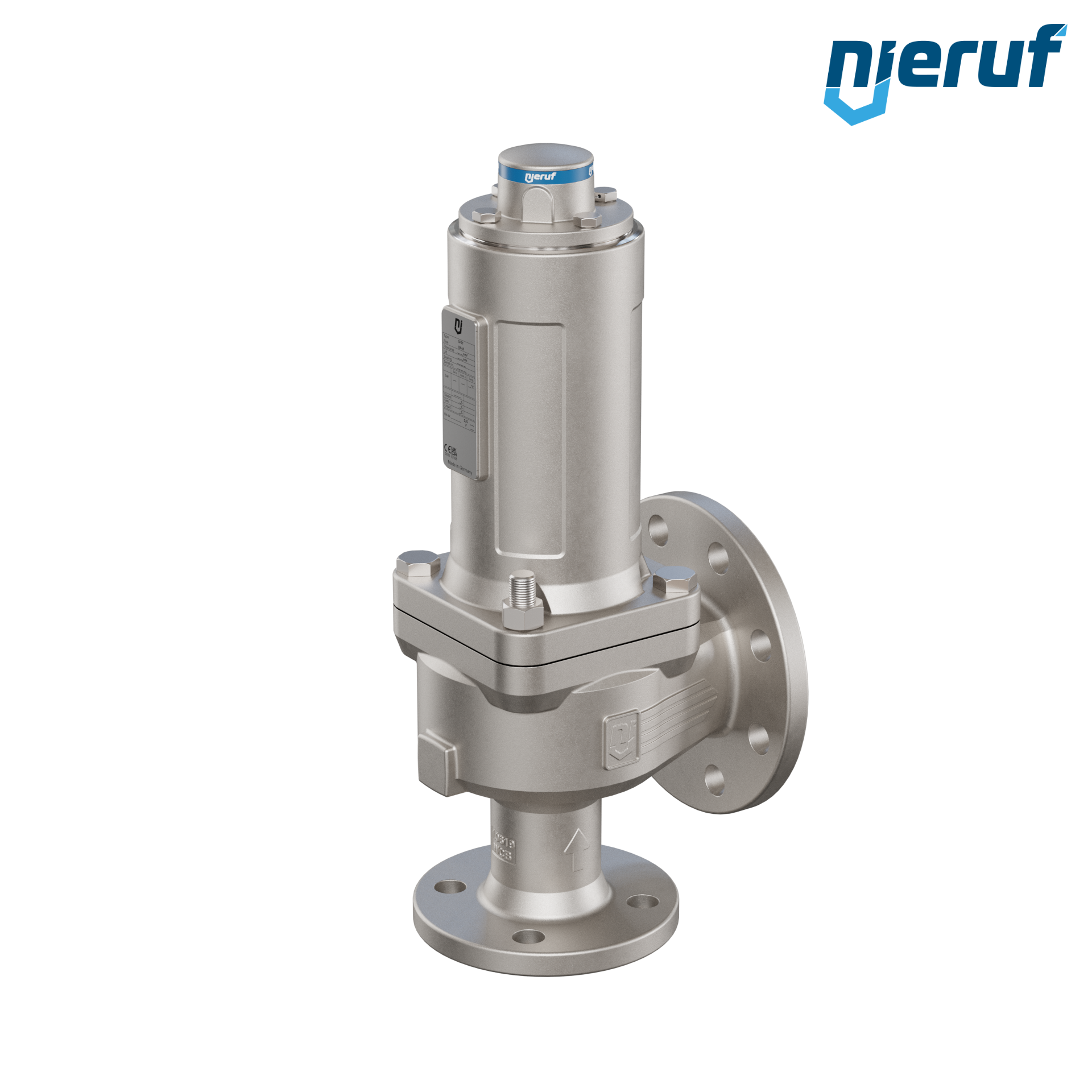valvola di sicurezza flangiata a tenuta di gas DN40/DN65 SF07, acciaio, FFKM, senza dispositivo di sollevamento