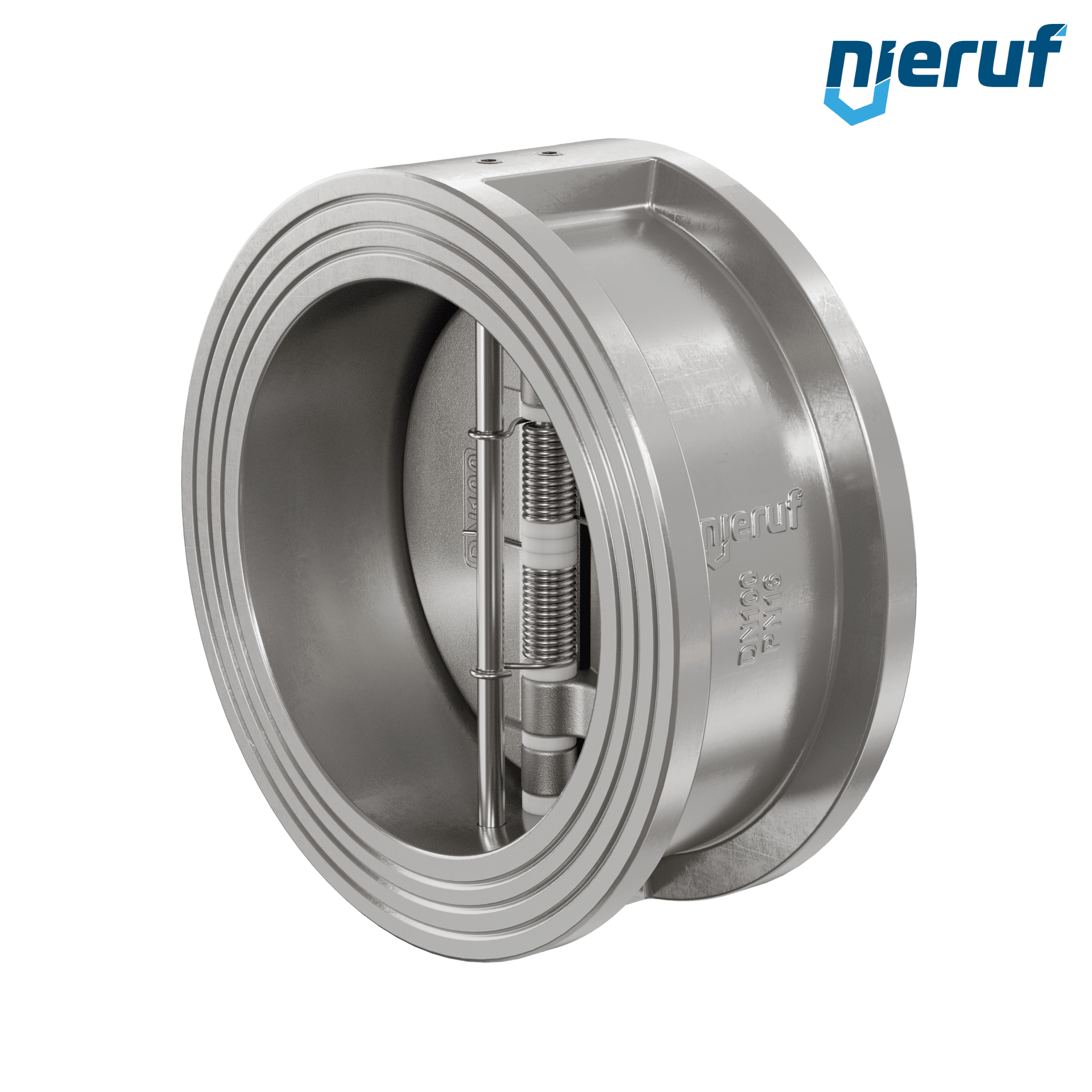 valvola di ritegno a doppio battente DN100 DR03 acciaio inossidabile 1.4408 EPDM