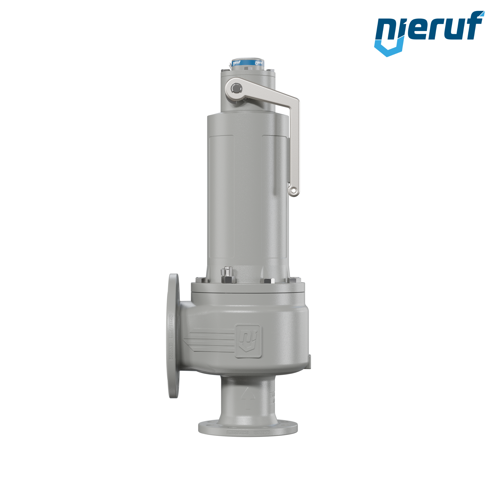 valvola di sicurezza flangiata DN80/DN125 SF06, cappello della molla a tenuta di gas (antigas) PTFE, dispositivo di sollevamento con leva