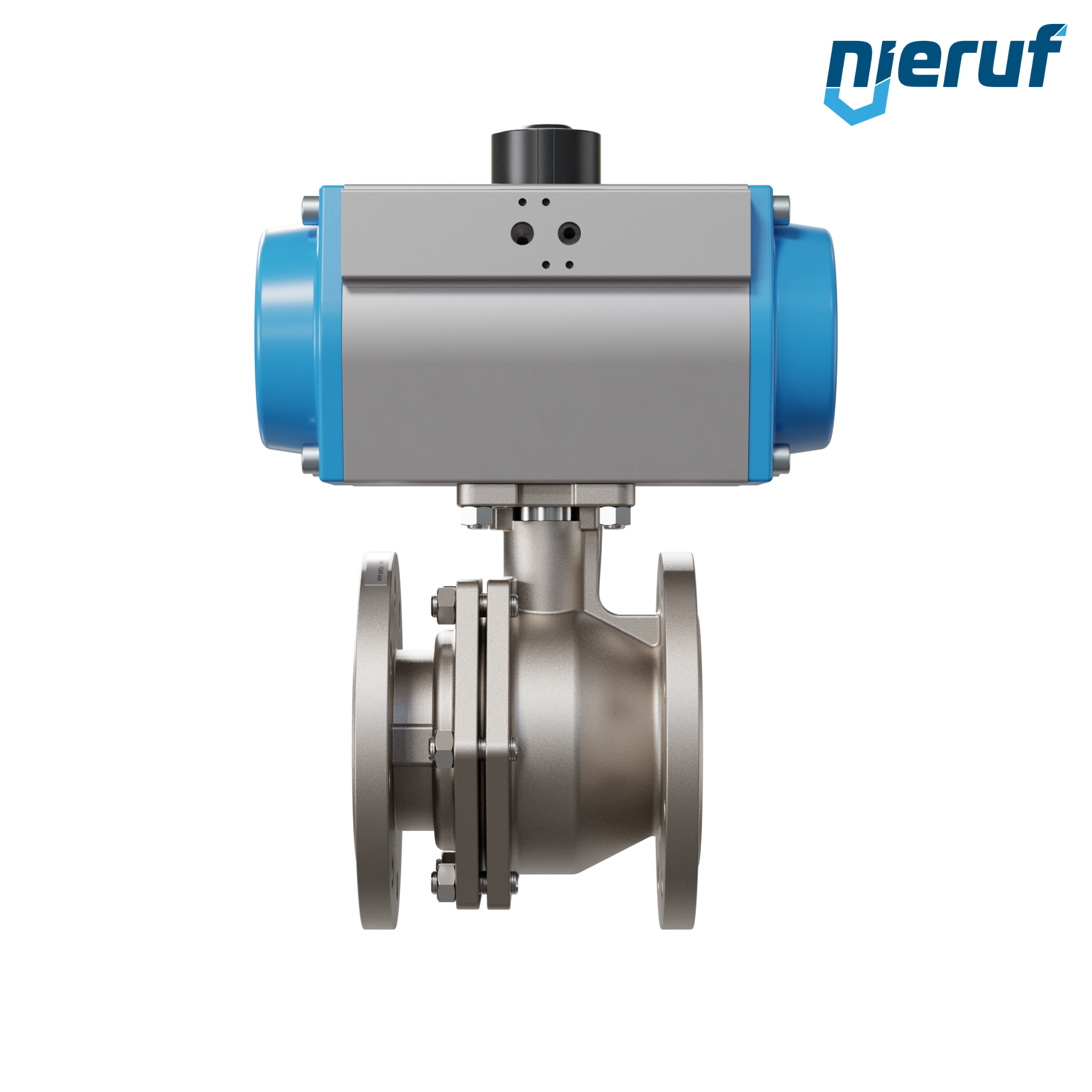 valvola a sfera flangiata DN80 PK05 azionamento rotativo pneumatico a semplice effetto apertura a molla