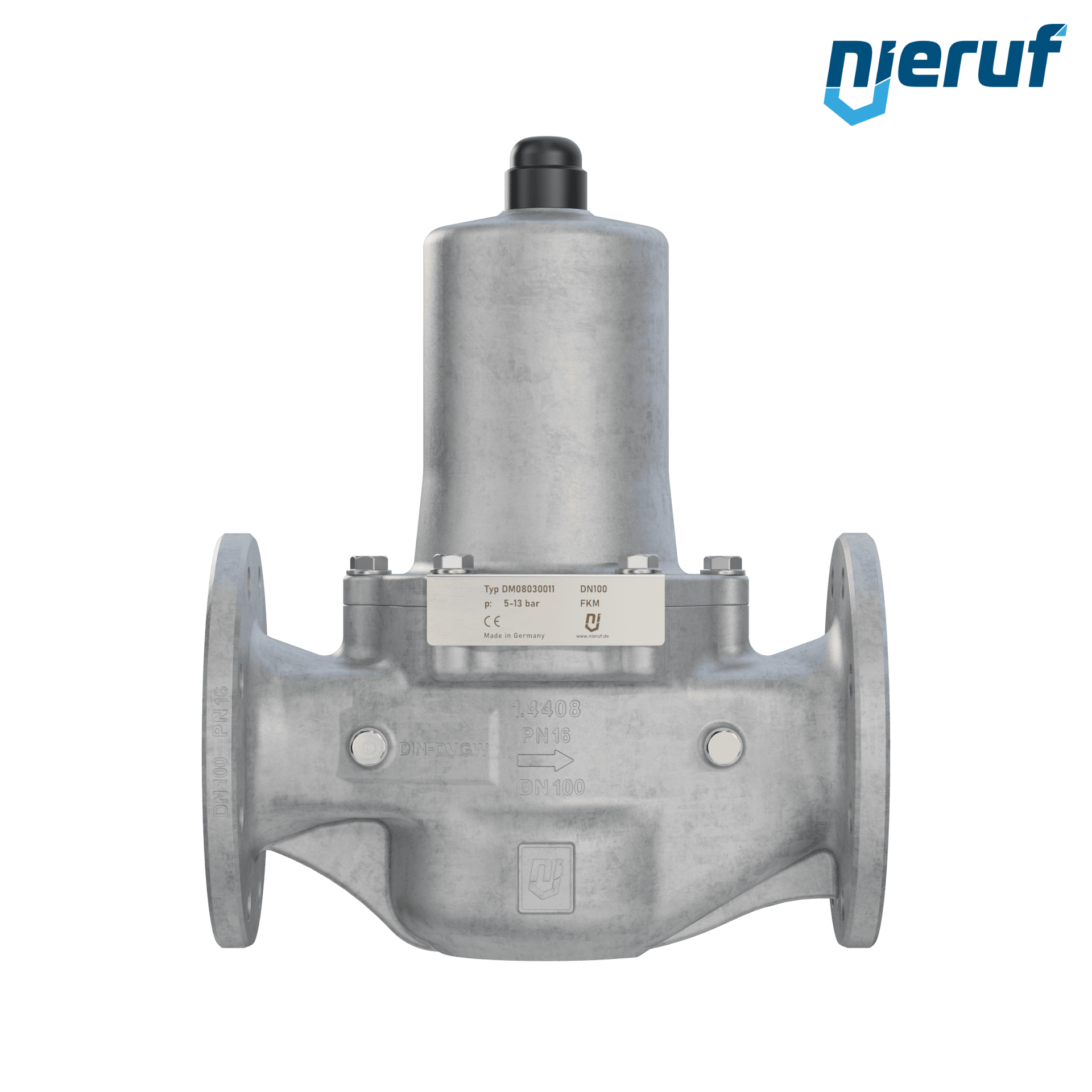 riduttore di pressione flangiato DN 100 PN16 DM08 acciaio inossidabile FKM 5.0 - 13.0 bar