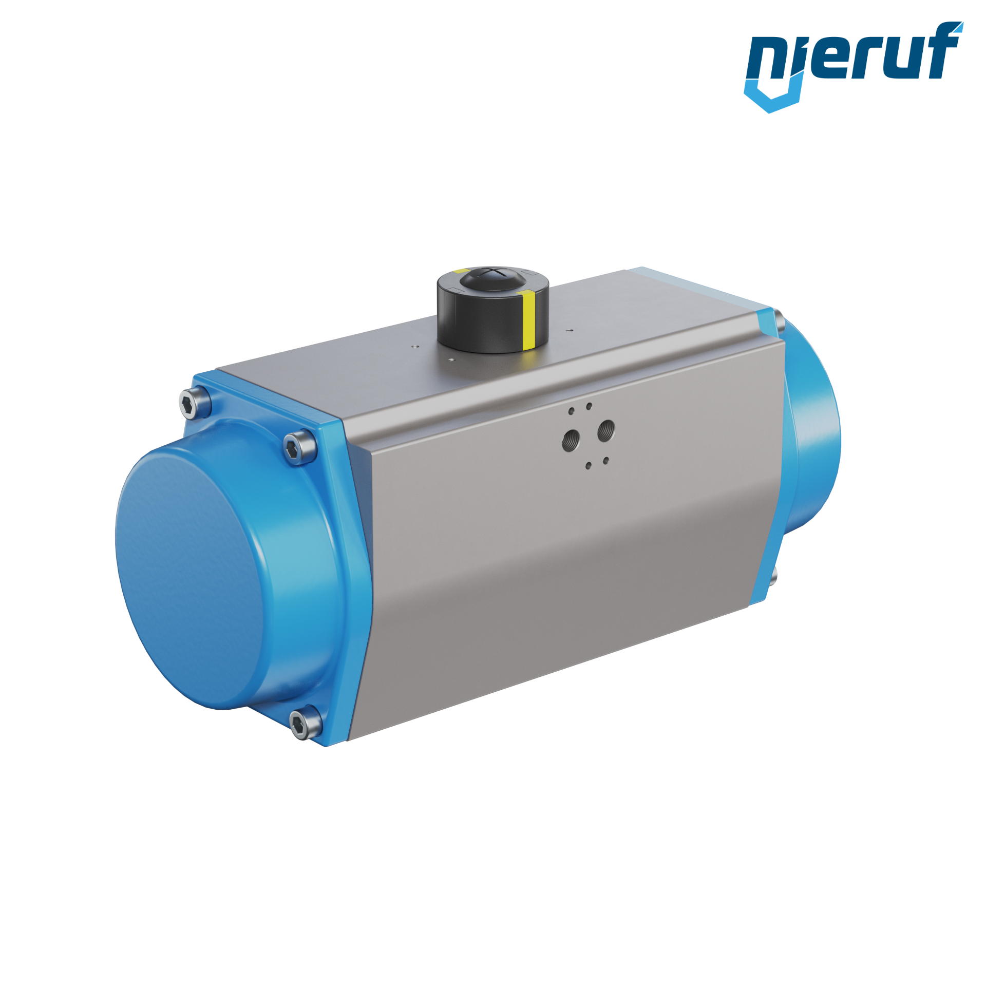 attuatore pneumatico AN02 a singolo effetto, chiusura a molla versione per alta temperatura GS-140 90° con 12 molle