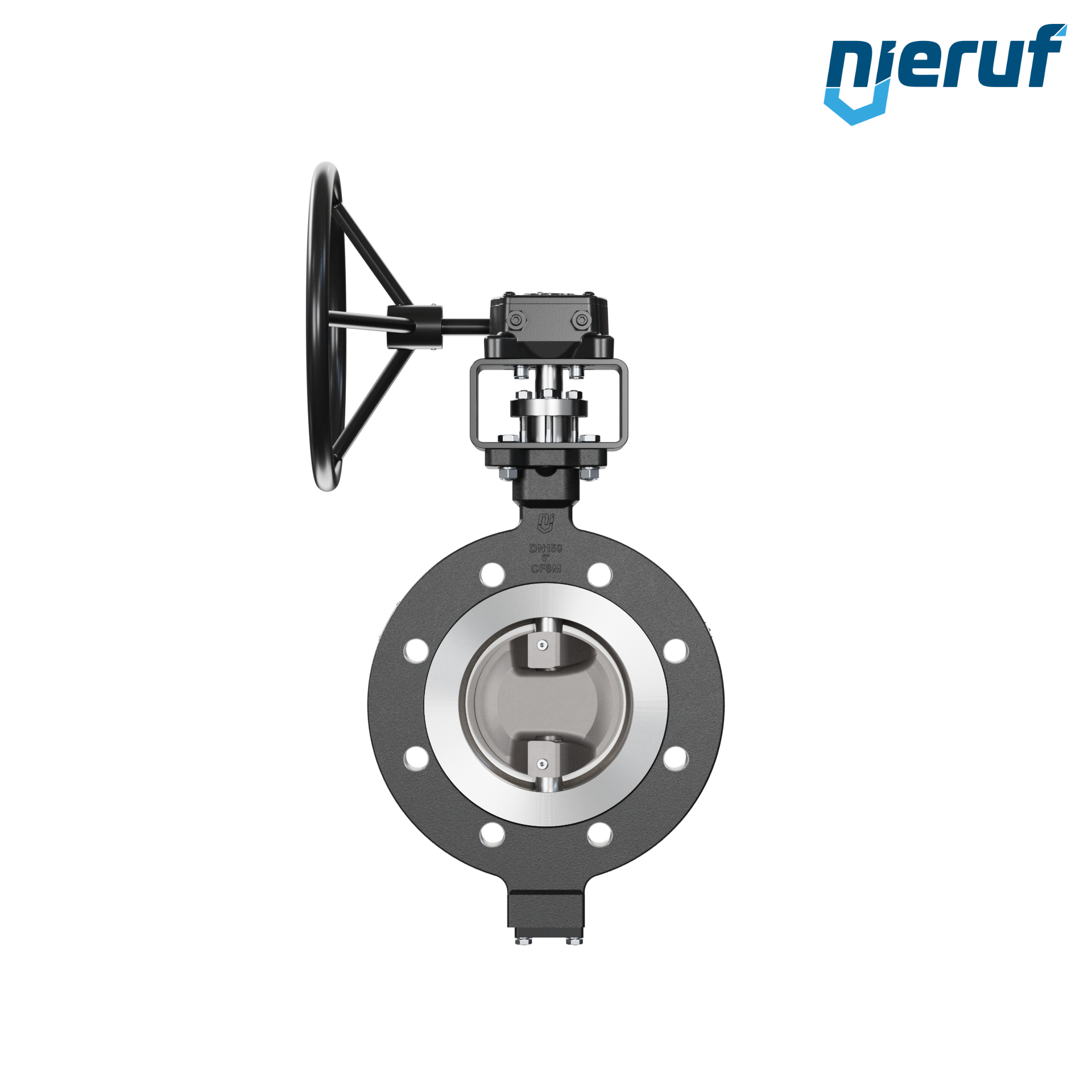 valvola a farfalla triplo eccentrico acciaio fuso AK14 DN 150 PN25-40 volantino
